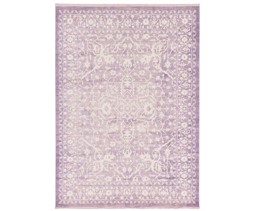 Lavender Patterned vintage style Rug 8'x10'