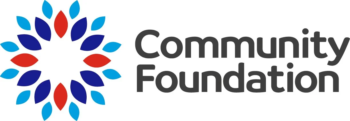 Community Foundation logo with colorful leaf design