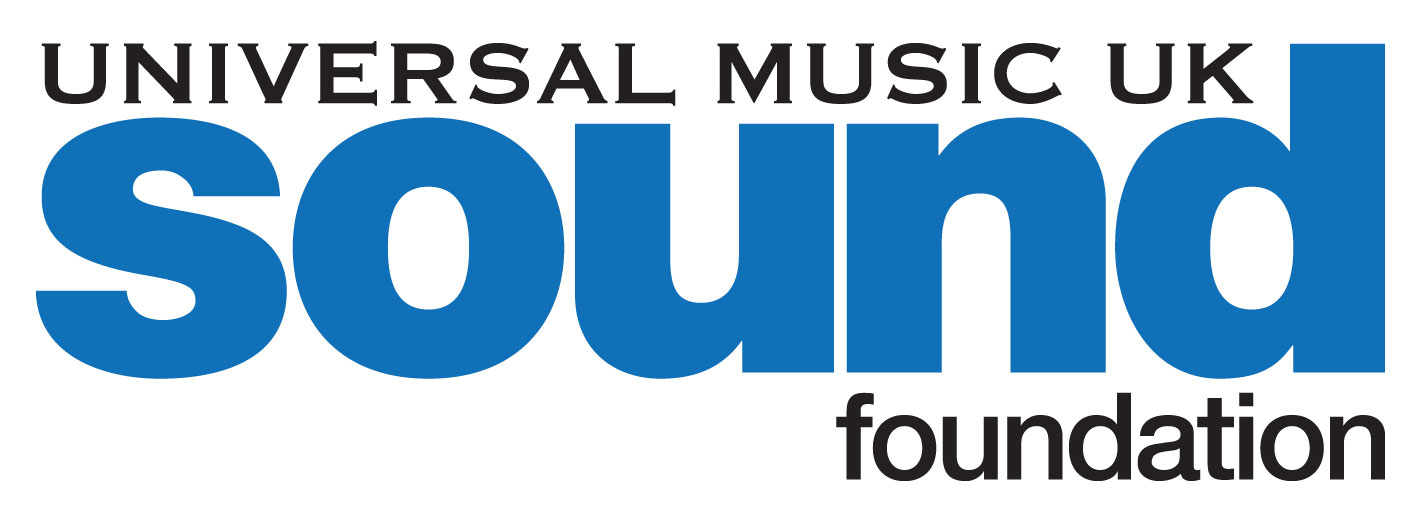Universal Music UK Sound Foundation logo, featuring bold blue and black text.