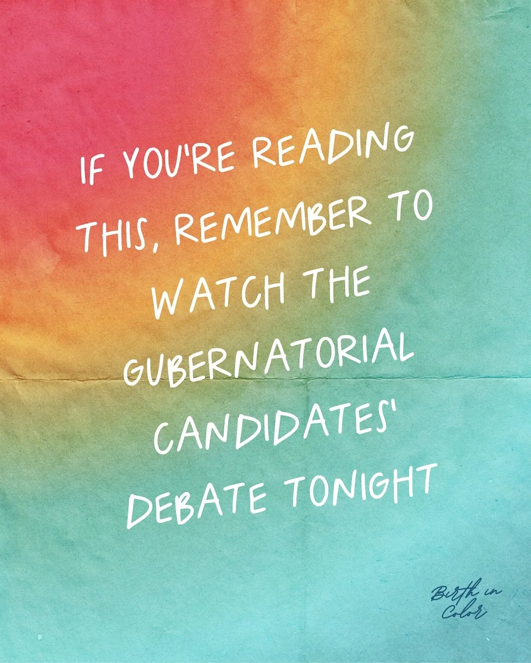 ‼️ IF YOU&rsquo;RE READING THIS, DON&rsquo;T MISS TONIGHT&rsquo;S DEBATE AT 7PM

Virginia&rsquo;s gubernatorial candidates will debate for the first and ONLY time before Election Day on November 4th. This race will decide Virginia&rsquo;s first femal