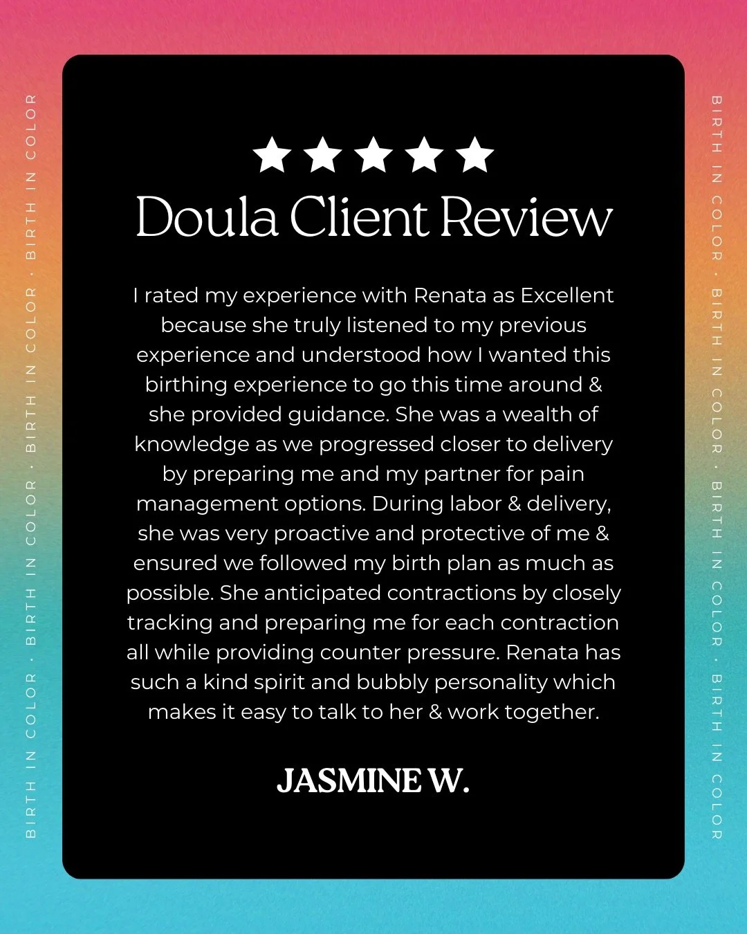 Renata, we see you doing the WORK. 🤎 

When you have a doula who gets it &mdash; who knows your story, honors your birth plan, and shows up with knowledge, protection, and that perfect mix of strength and warmth &mdash; everything just goes smoother