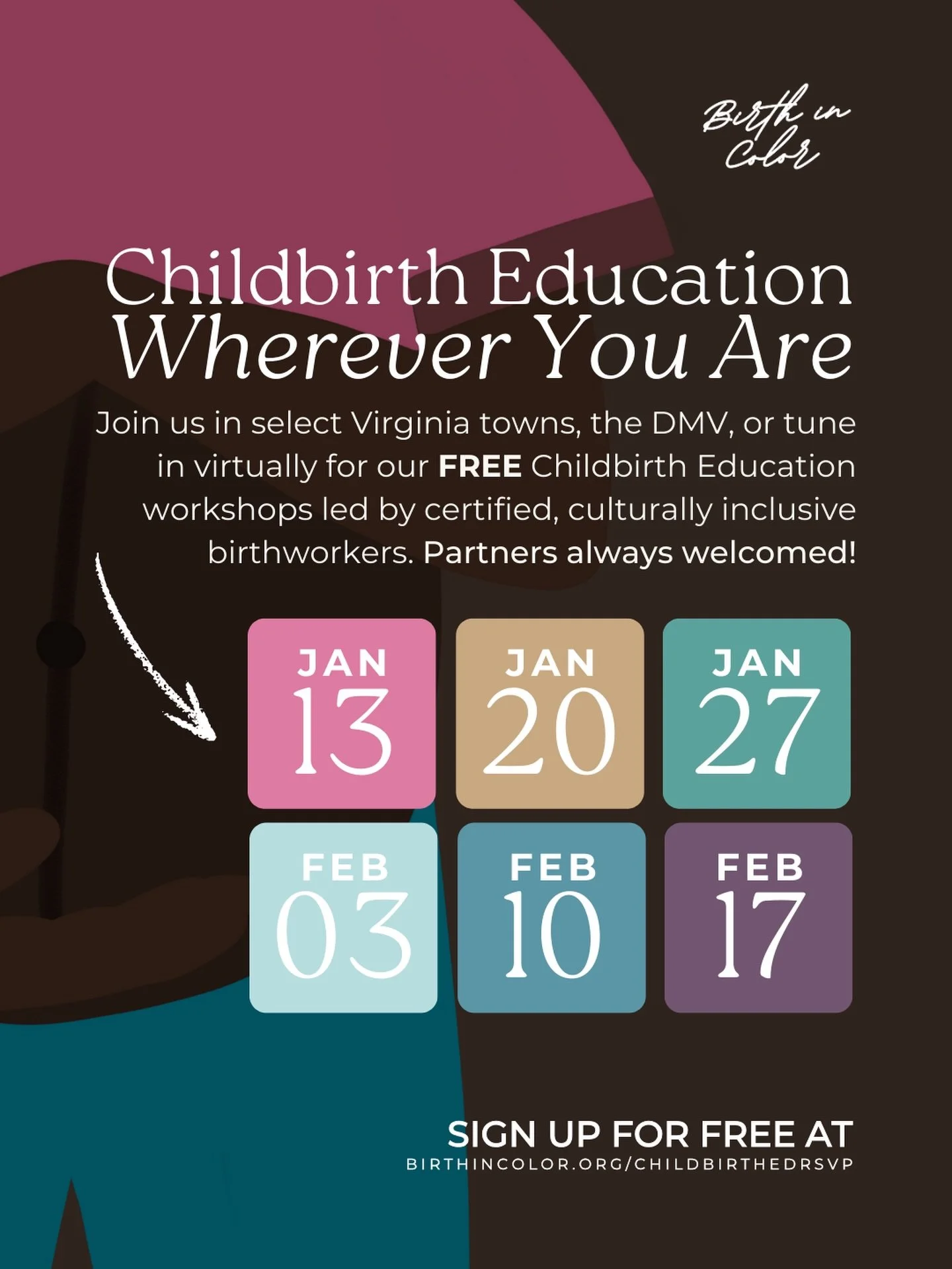 🎉 TOMORROW: Childbirth Education Starts!

Our Winter Series kicks off Tuesday, Jan 13 at 6:30 PM EST

⚠️ Richmond &amp; Hampton: Virtual tomorrow (link sent via email)
📍 Suffolk, Lynchburg &amp; DMV: In-person as scheduled

Ready to feel prepared, 