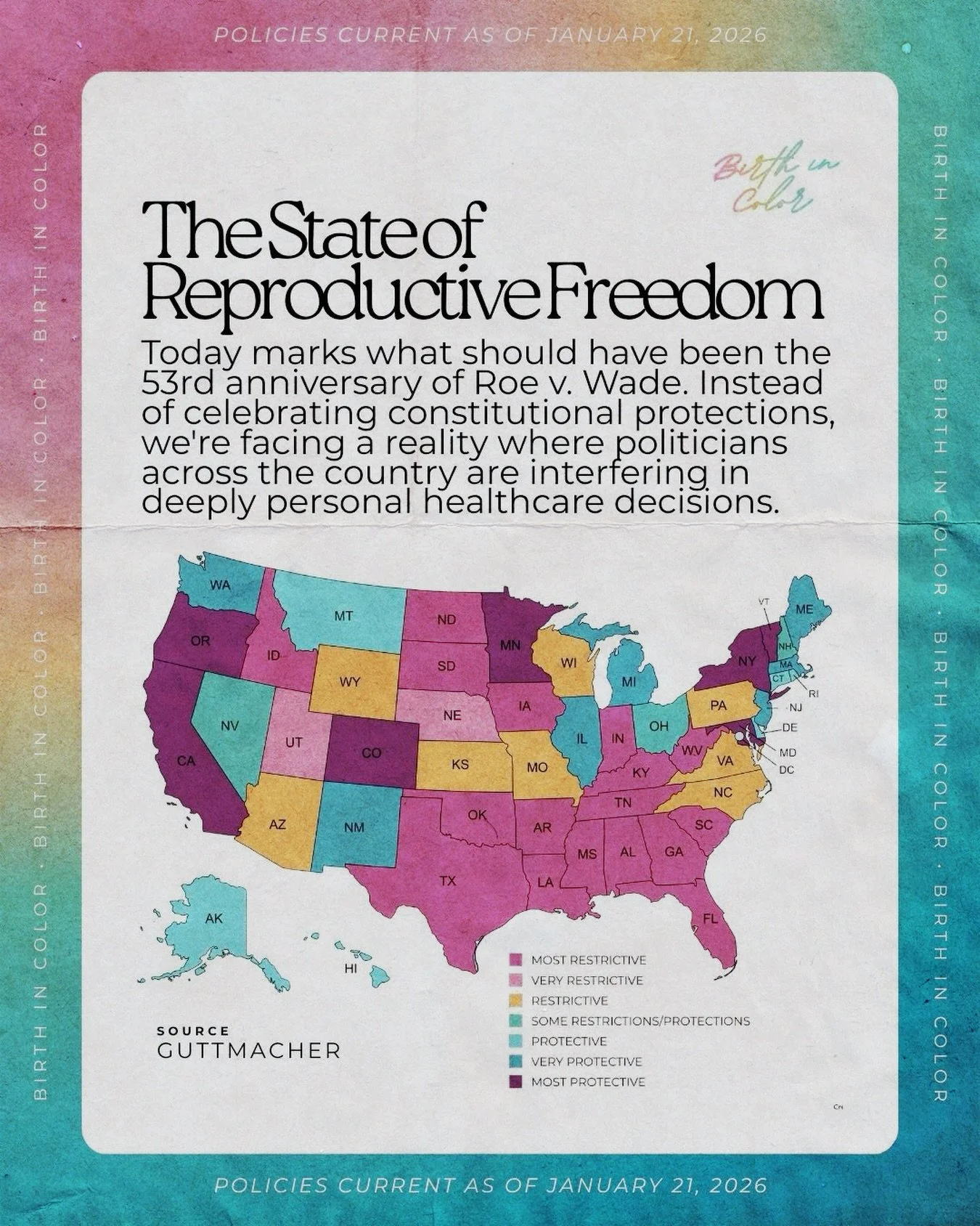 Today *should* mark 53 years of Roe v. Wade protections.

Instead, politicians across America are interfering in personal healthcare decisions. Your freedom shouldn&rsquo;t depend on your zip code.

But Virginia is fighting back.

THE SOLUTION: The V