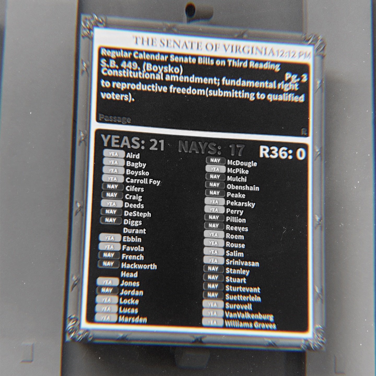 🎉 IT&rsquo;S OFFICIAL: Reproductive Freedom is on the Virginia Ballot!

The Senate just voted 21-17 to send the Constitutional Amendment for Reproductive Freedom to voters this November.

WHAT THIS MEANS:
Virginians will decide whether to protect th