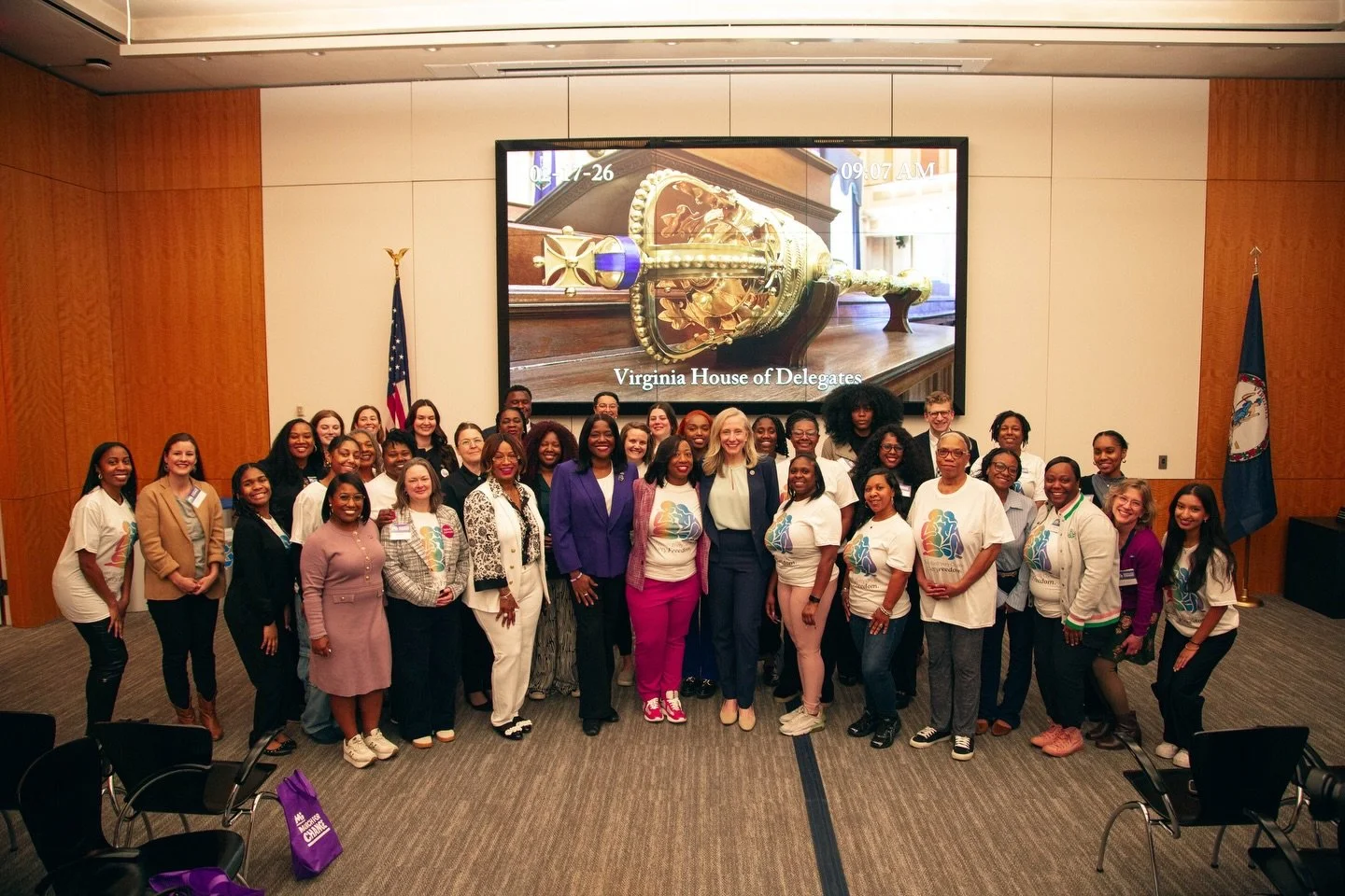 🤎🌈 WE SHOWED UP AT THE CAPITOL.

Advocates from all over Virginia all in one room, all talking about what matters: the health, safety, and dignity of all but especially Black and Brown birthing people in Virginia.

Thank you to Governor Abigail Spa