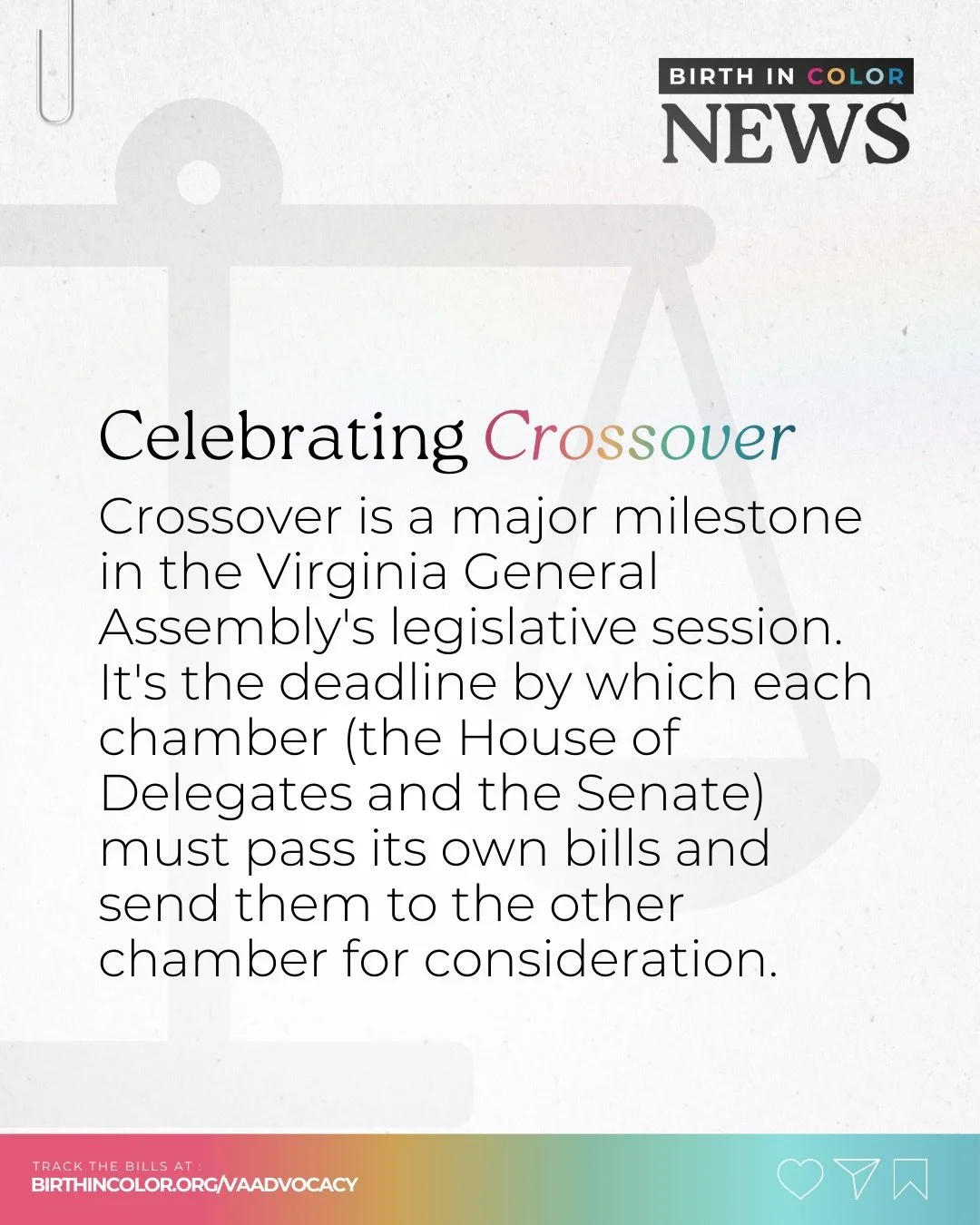 🔁 Crossover is the deadline by which each chamber of the Virginia General Assembly must pass its own bills and send them to the other side. It&rsquo;s a BIG deal.

These 5 bills have cleared their original chamber AND made it through committee on th