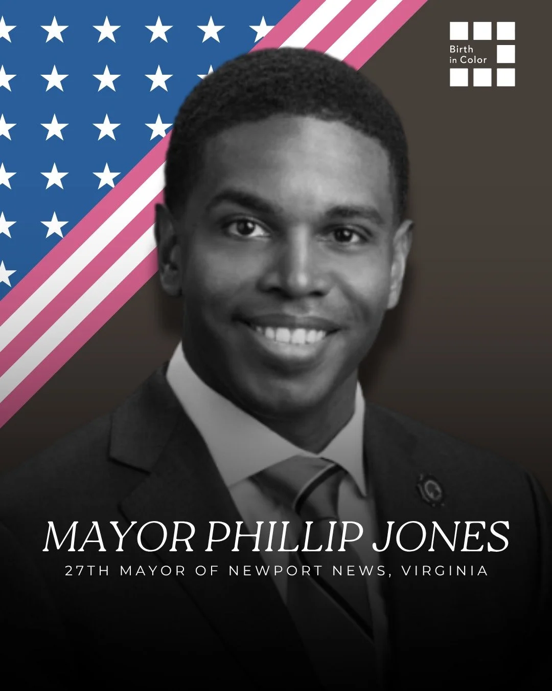 ⭐️ The youngest mayor in Newport News history. A Naval Academy grad. A Marine. A Harvard MBA. Mayor Phillip Jones is bringing all of it to The Black House. Get your tickets. 👏🏽

🗓️ Friday Apr 17th @ 9AM
🔗 https://birthincolor.org/bmhw