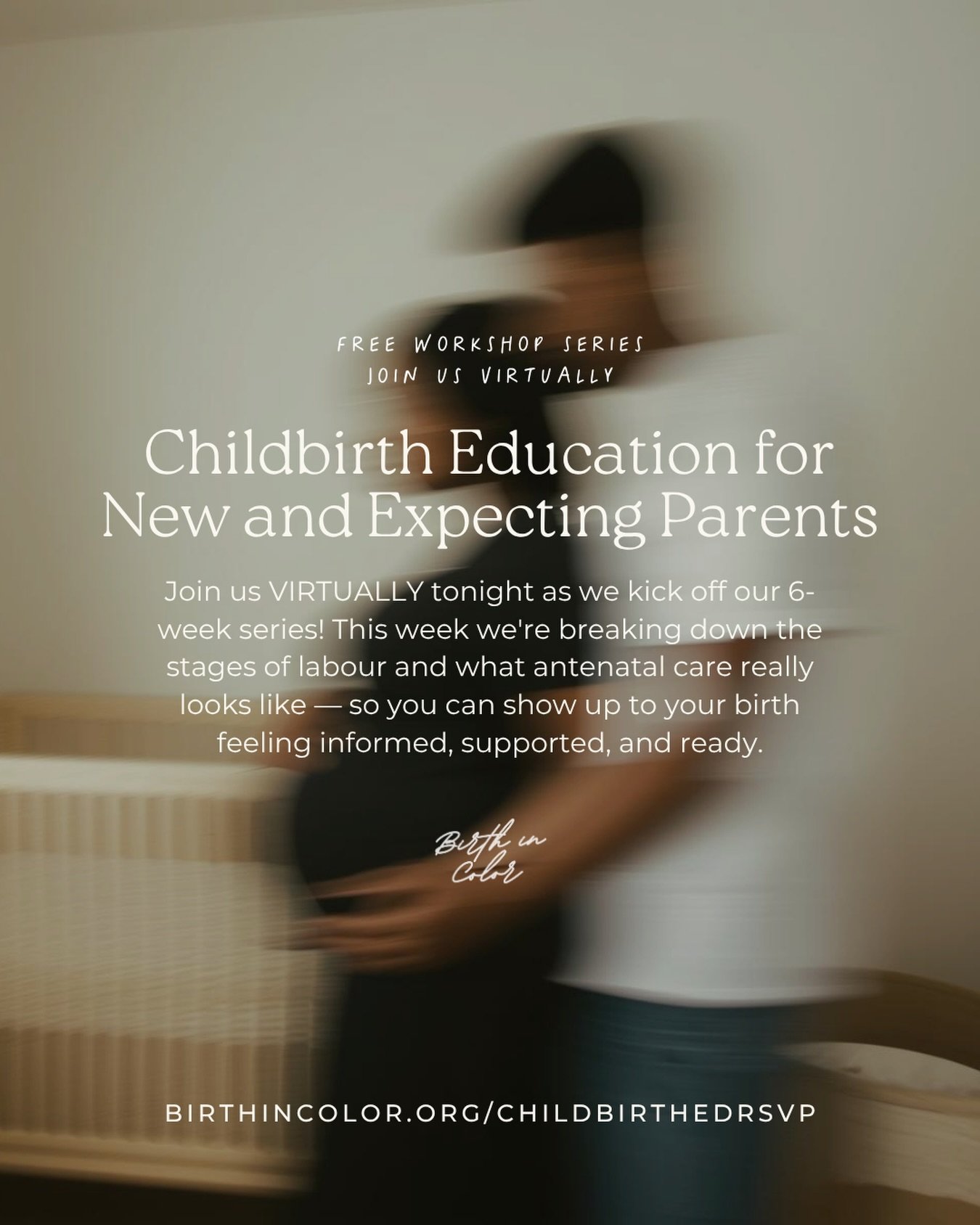 🌟 TONIGHT - FREE Childbirth Education is happening VIRTUALLY &mdash; and you deserve to feel ready. 📚

🗓️ TUESDAY, 4/21
🕡 6:30 - 7:30 PM
🔗 RSVP: birthincolor.org/childbirthedrsvp

📚 ABOUT THE SERIES
Birth in Color offers FREE, comprehensive chi