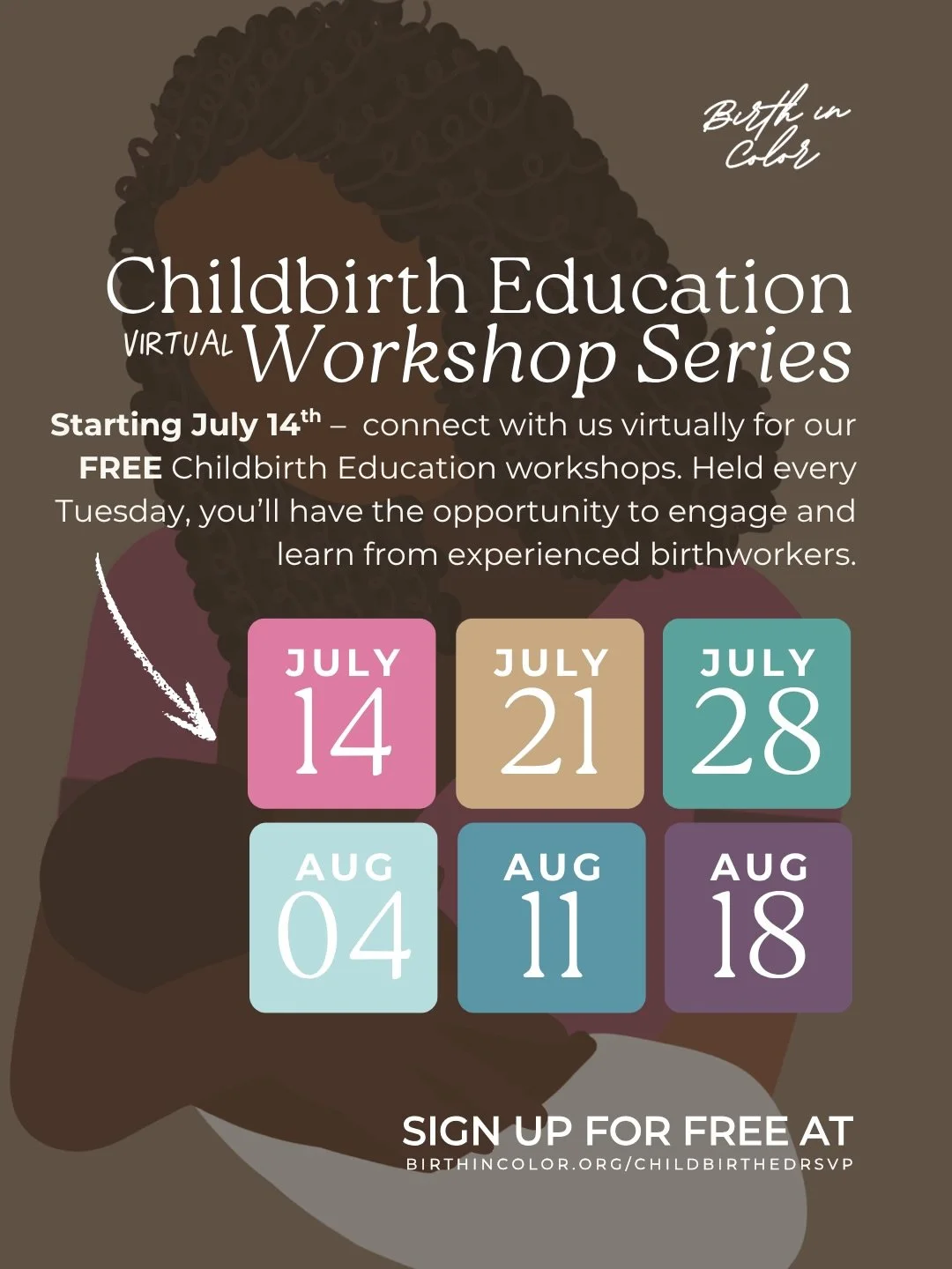 STARTING NEXT WEEK &mdash; available virtually!👇🏽

Families deserve childbirth education that sees them, speaks to them, and shows up for them &mdash; that&rsquo;s where we come in. 

🌈 Build on our inclusive ethos, Birth in Color&rsquo;s 6-Week C