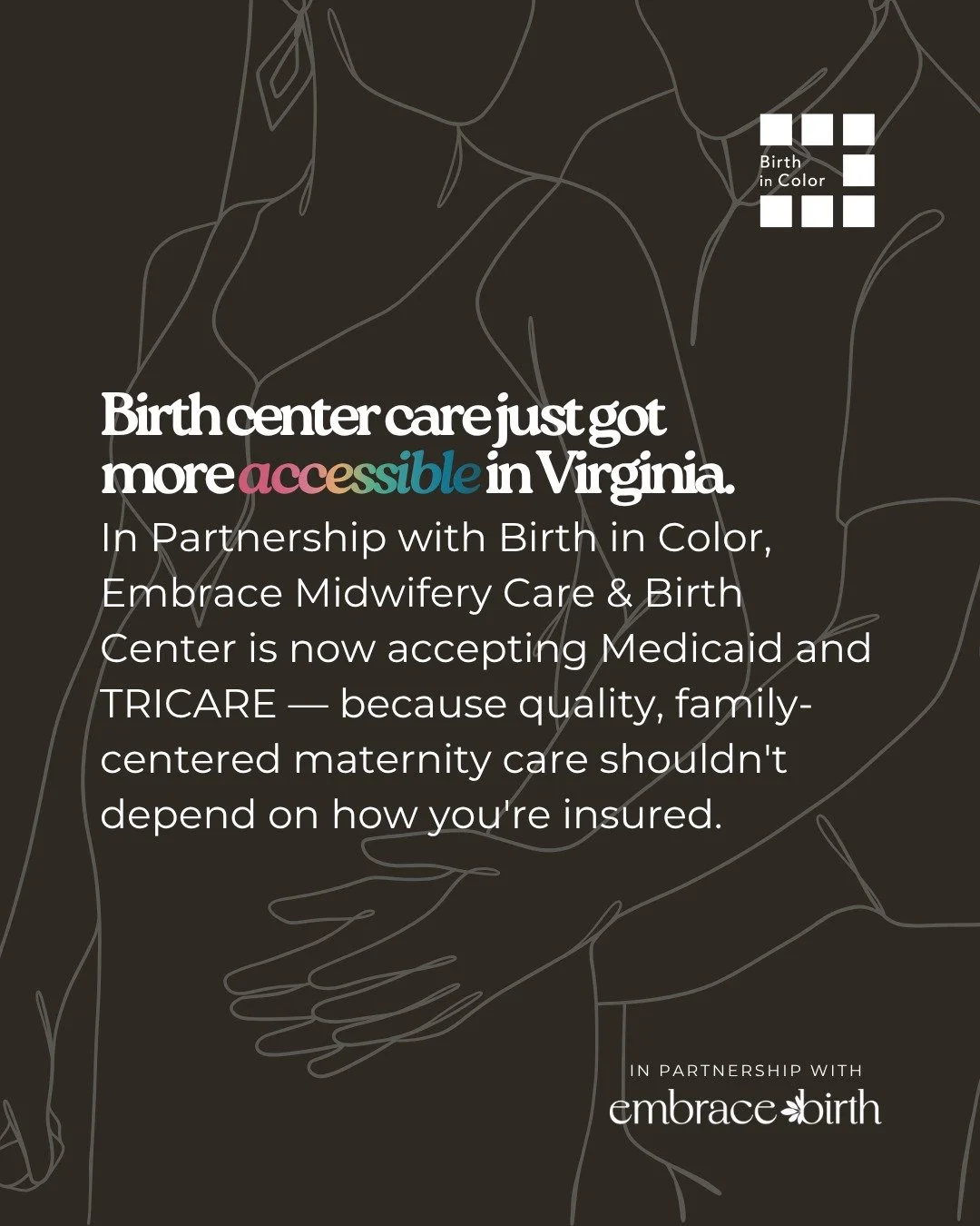 Insurance shouldn't decide the kind of birth you get to have. 👏🏽

For too long, birth center care has been out of reach for families on Medicaid or military insurance &mdash; another system that wasn't built with us in mind. 

That's changing, than