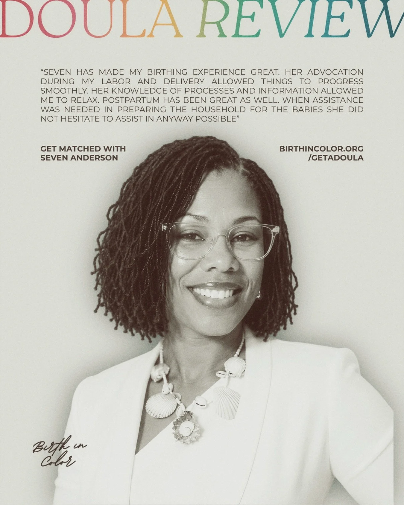 💬 Seven, like most full-spectrum doulas knows what it means for show up for patients in and outside of the delivery room. 

From birth plans to day on support &mdash; connect with us at https://birthincolor.org to get hand-matched with a community d