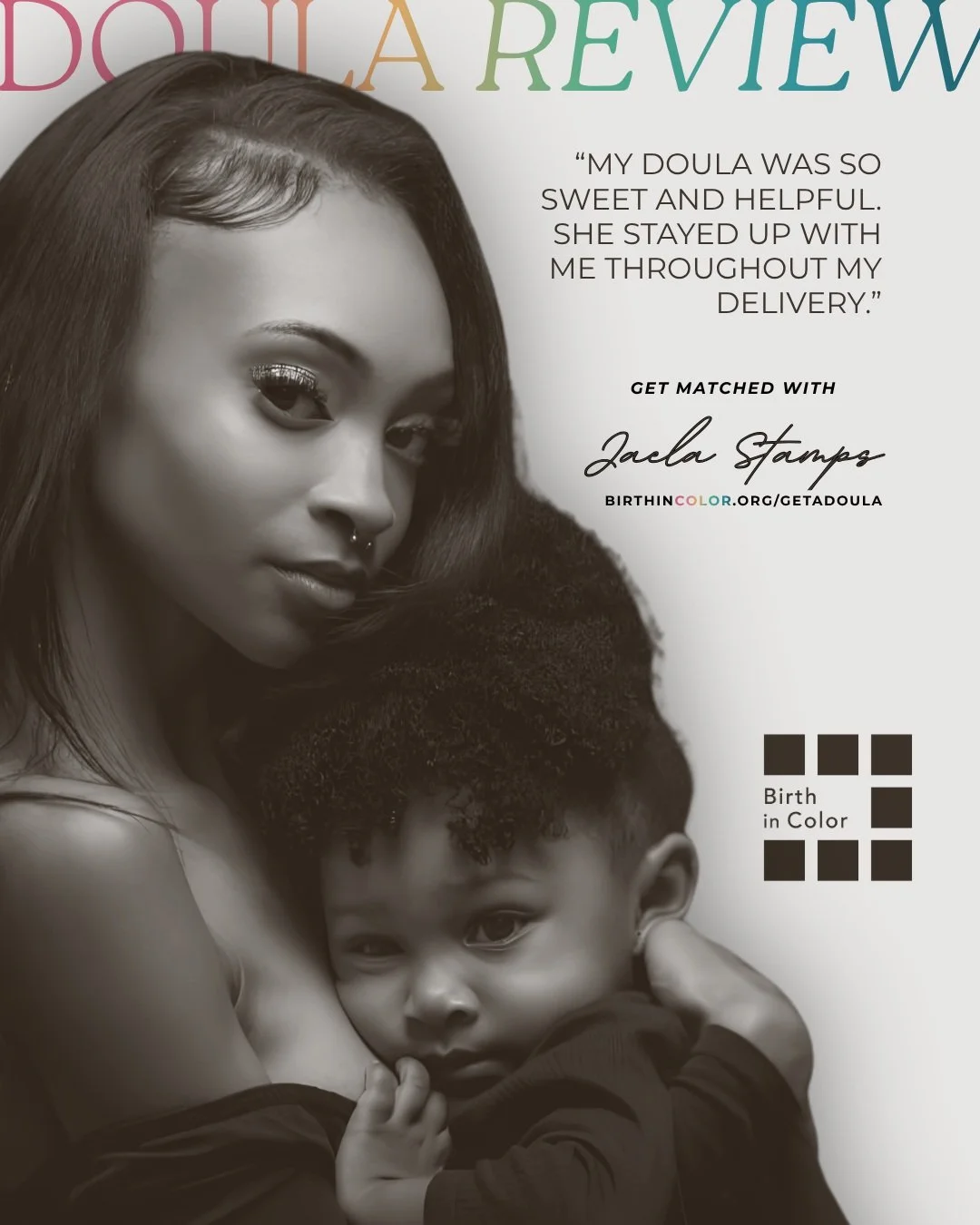 Jaela stayed up with her client through the ENTIRE delivery.  Not popped in for an hour, not left once things got hard. The WHOLE time. 

And if you know, you know that labor can be hoooooooours long.

Showing up and staying for our folks is the stan
