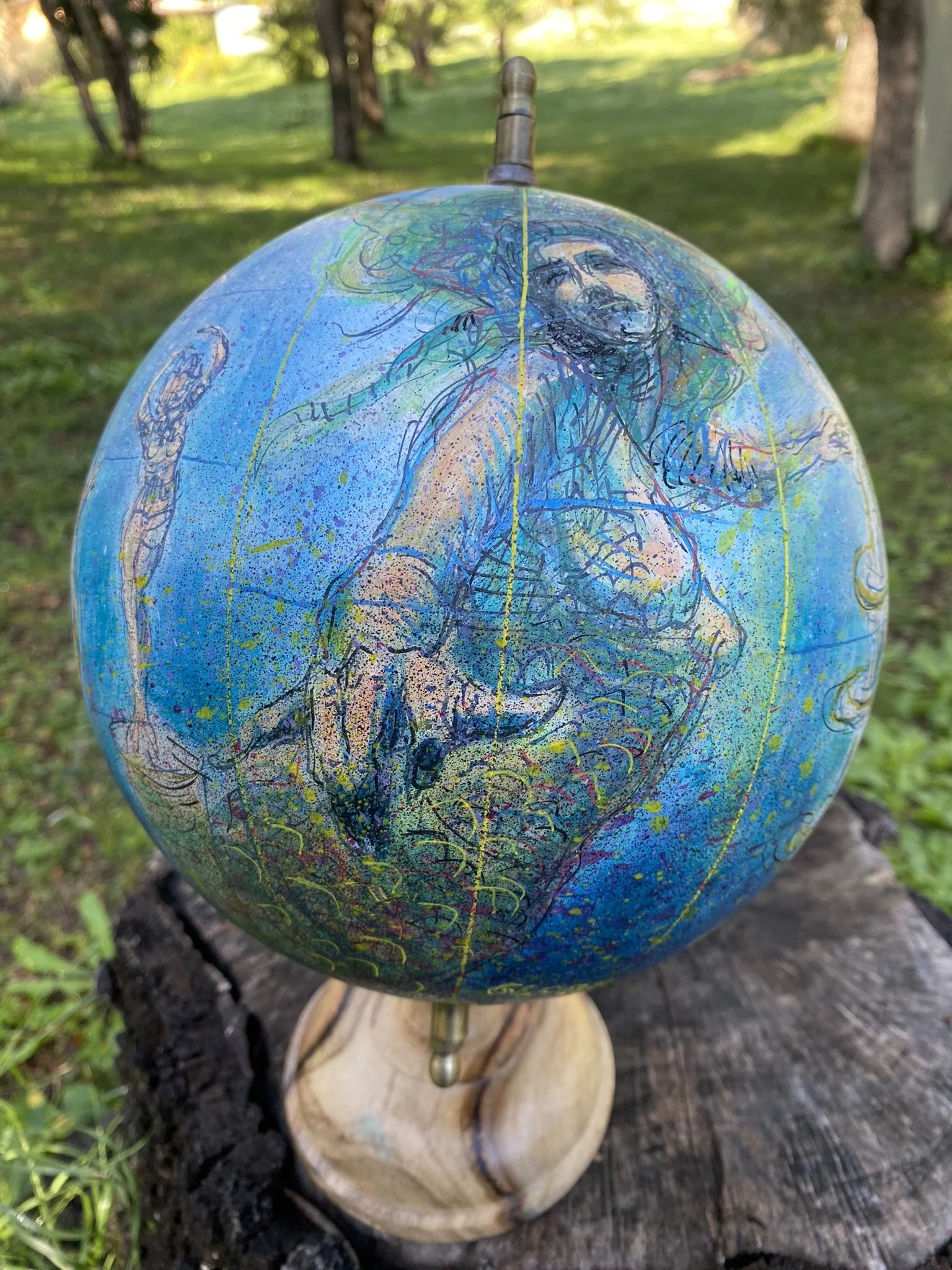 " Globe à la sirène"  A248  33x20x22cm 