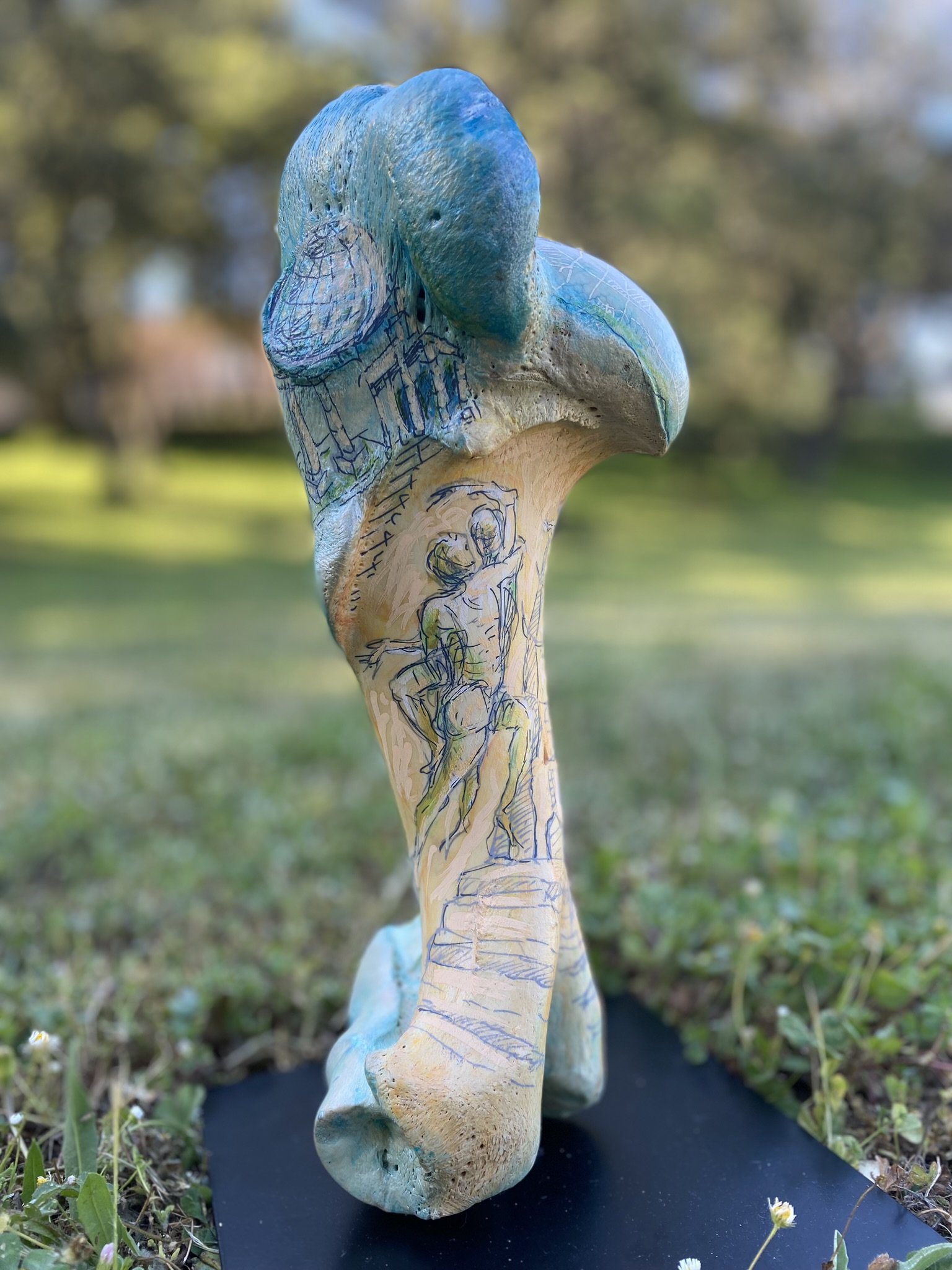 " Eros et Psyché " A250 33x13x12cm os
