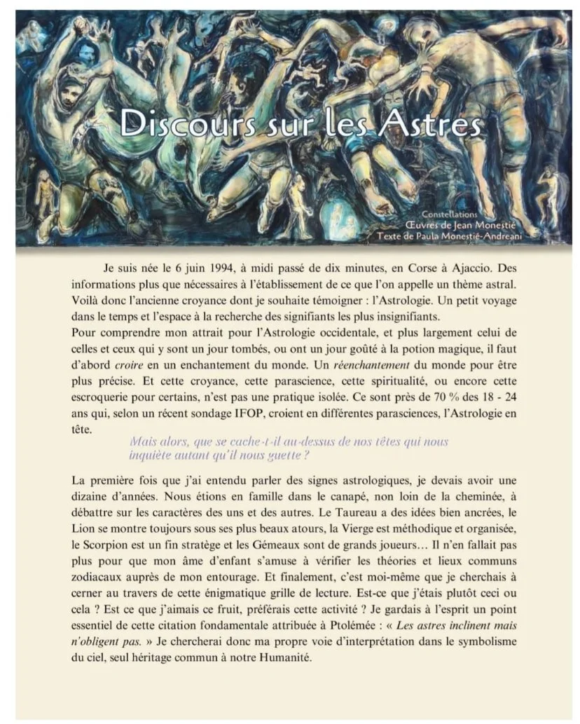 " I Vagabondi "  N°8  Avril 2026  
Textes Paula Monestié--Andréani 
 Peintures Jean Monestié