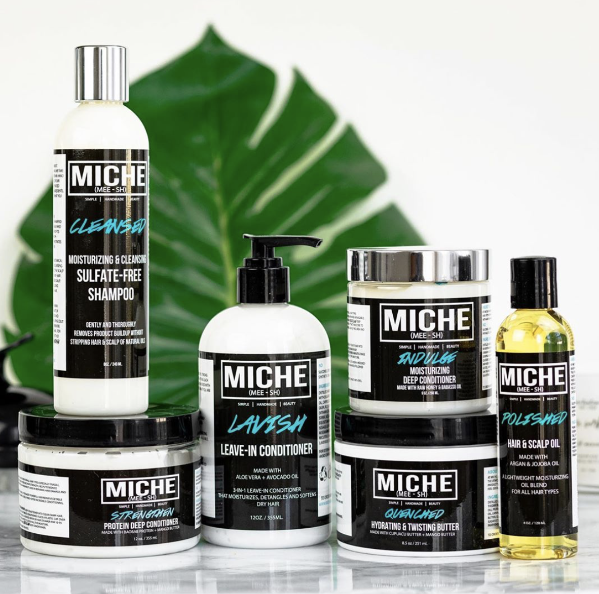 Miche are natural derived haircare products used in Marvel Creatives to ensure quality, locked-in moisture and ultimate definition.