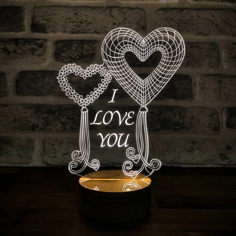 3D Big Heart Led Night Light | Wood (Copy) — Sugar Hill Things