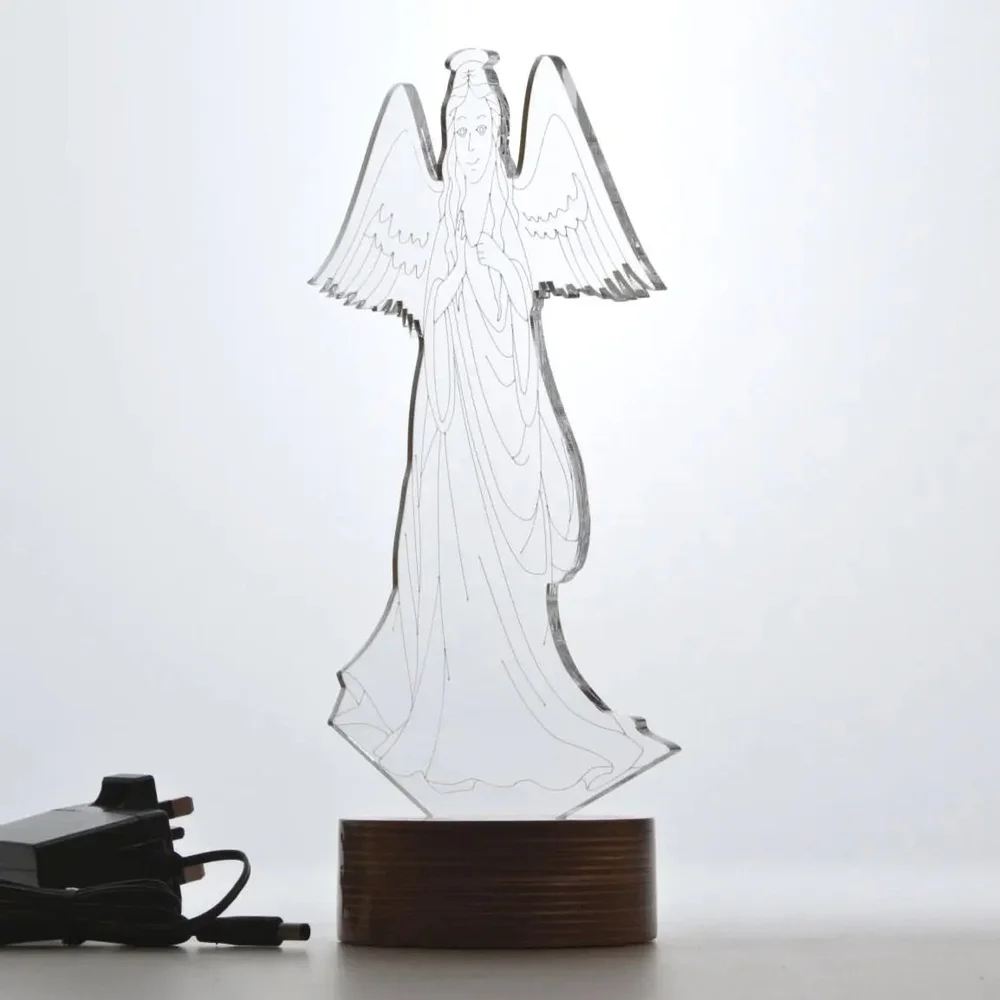 Angel Led Light | Wood — Sugar Hill Things
