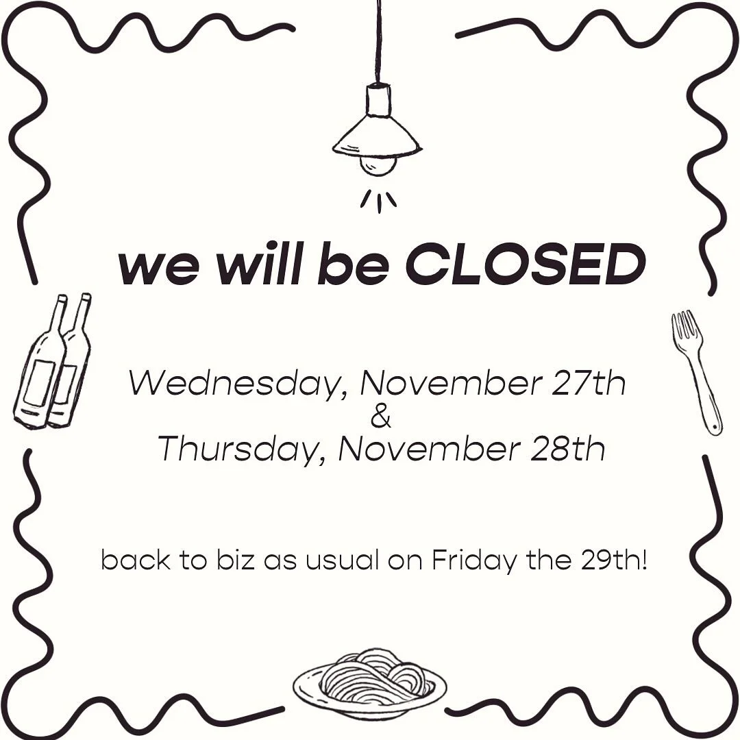 enjoy your holiday. we’re thankful for YOU ✨