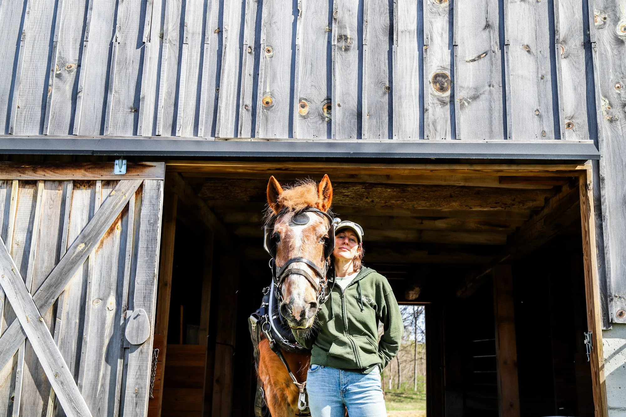 Buster, the horse, & Elise