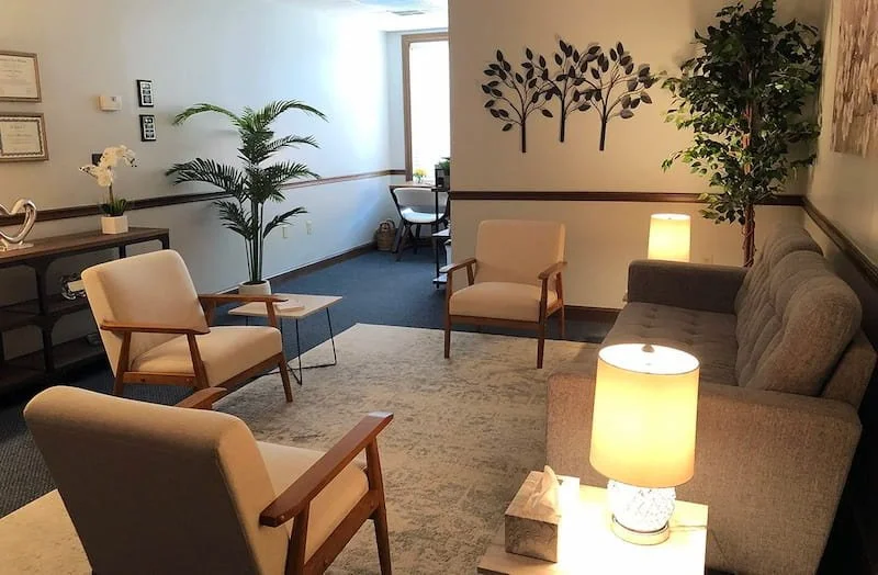A waiting room at the office