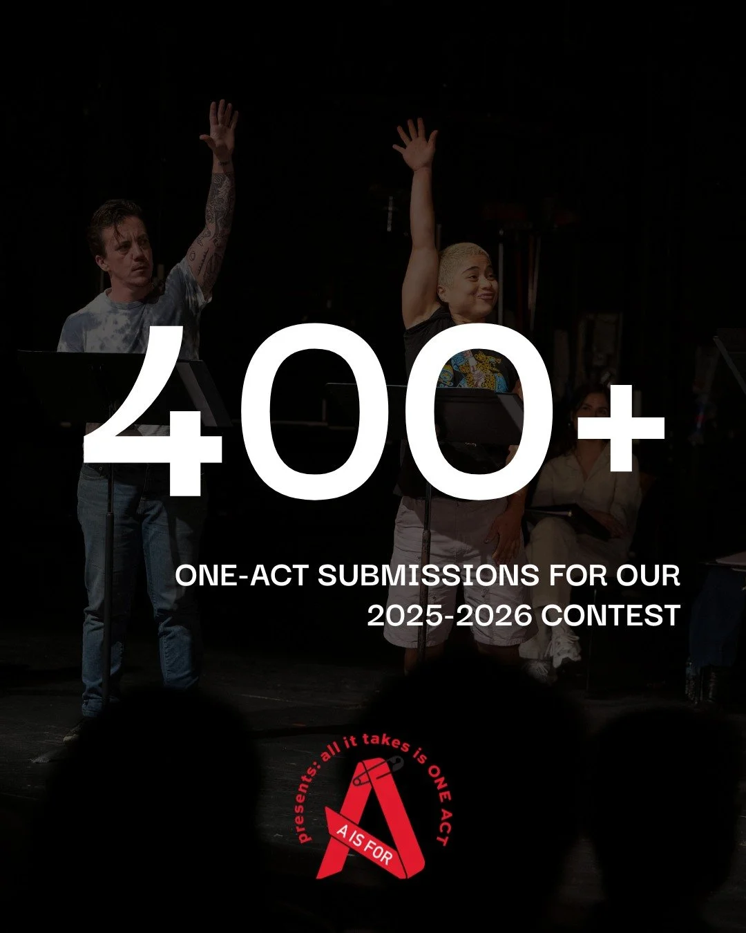 We asked, and you answered! We received over 400 one-act play submissions for our 2025-2026 contest. In the next few months, our judges will deliberate and pick out our three winners. The three winning plays will be presented on a NYC stage in late s