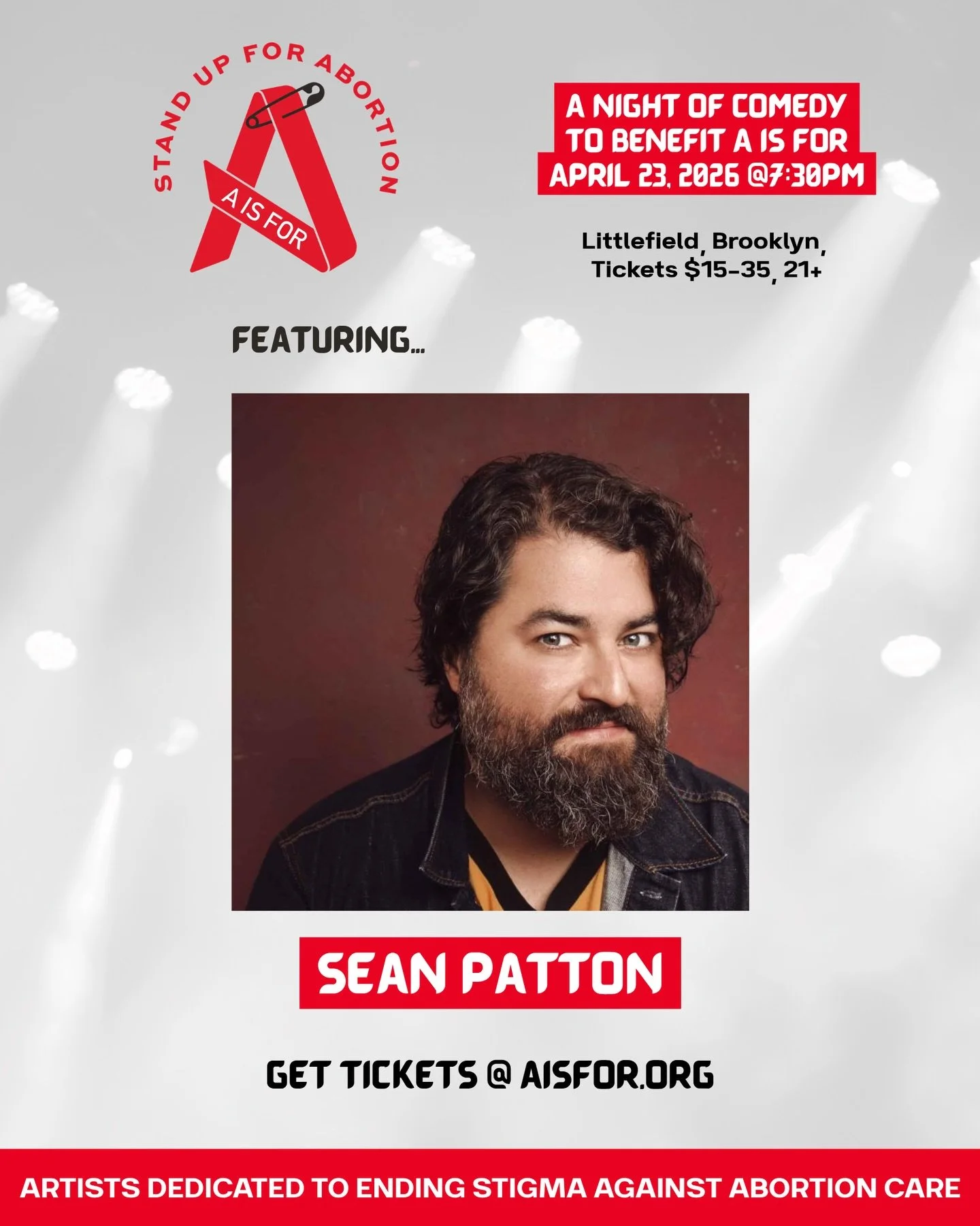 Catch Sean Patton at Stand Up for Abortion! Sean Patton is a comedian and actor based in New York by way of New Orleans.&nbsp;&nbsp;&nbsp;

He gets around.&nbsp; Sean has been featured at comedy festivals around the country and the world, His&nbsp; m