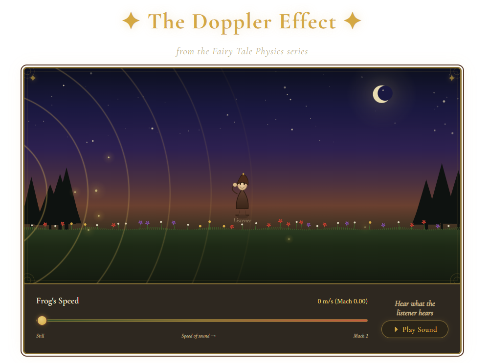 a picture of a cute animated figure standing in a field with sound waves coming towards them