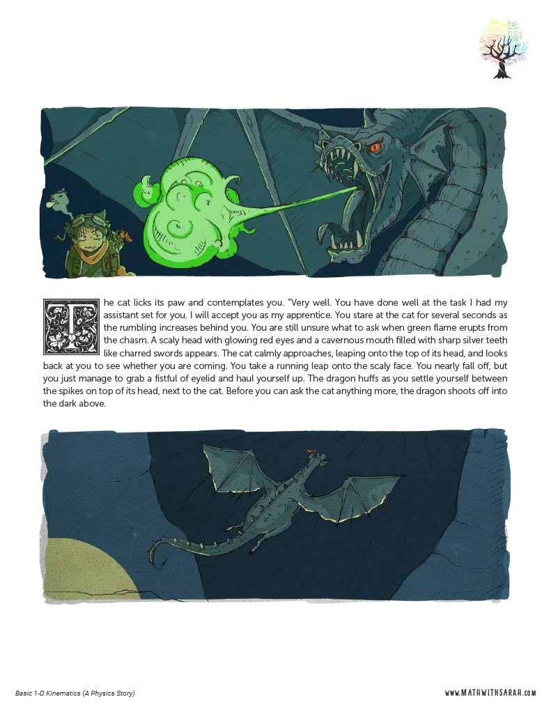 a picture of a dragon with some text