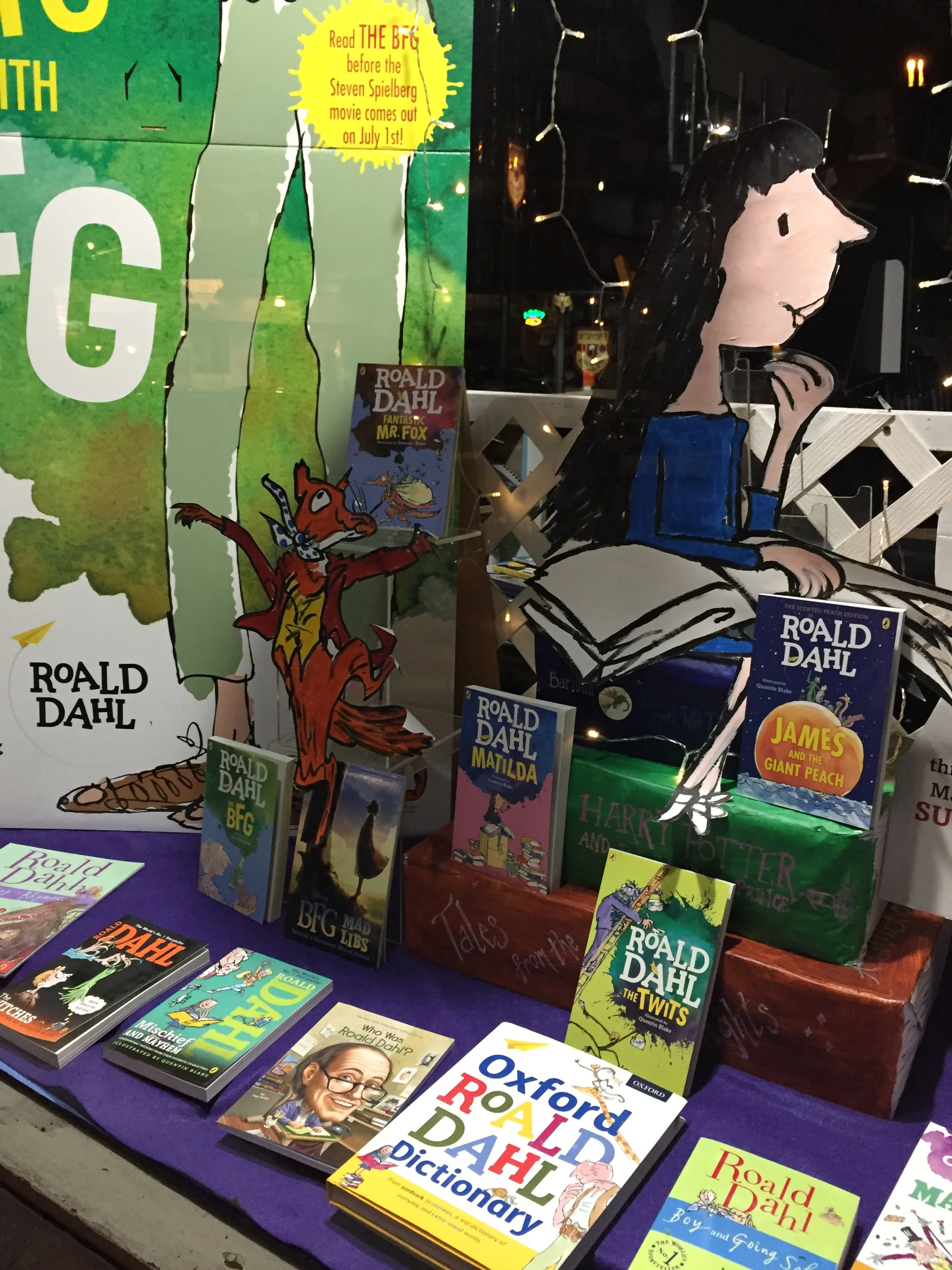 roald dahl celebration detail II - bookstore