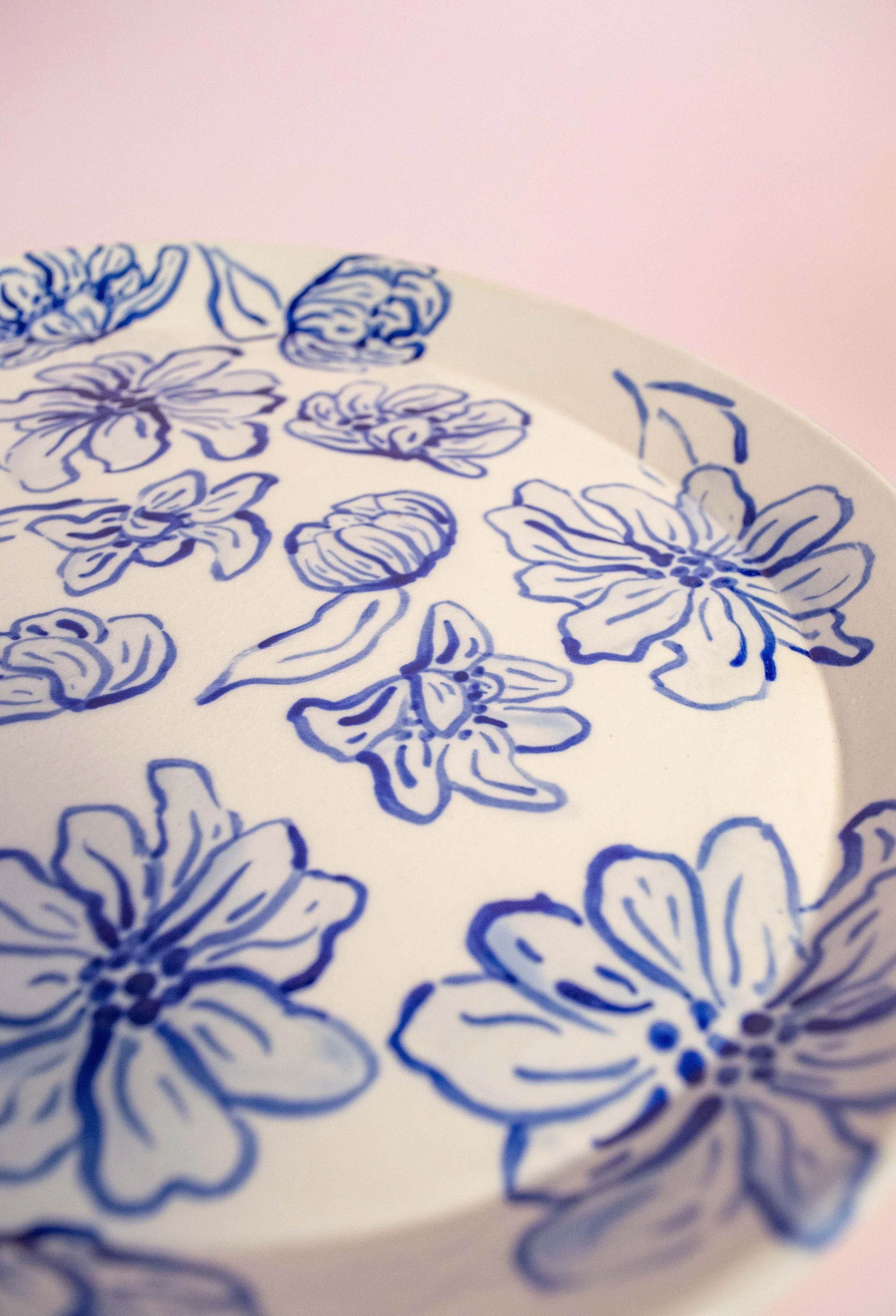 Blue Floral Oval Plate 10.jpg