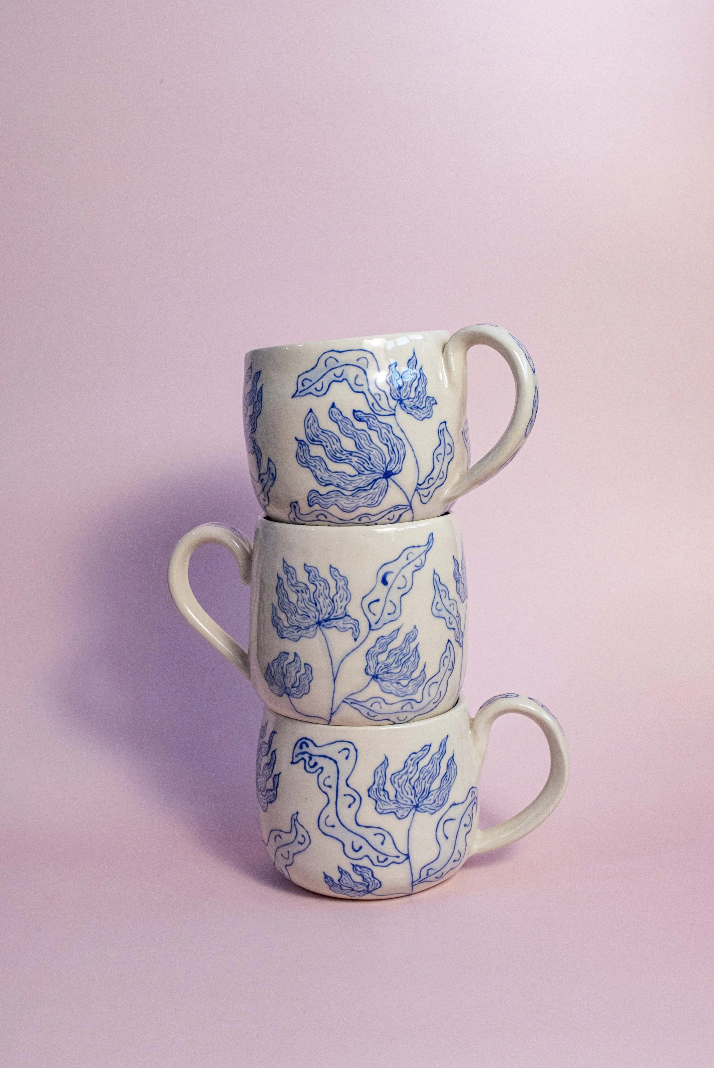 Blue Floral Mug