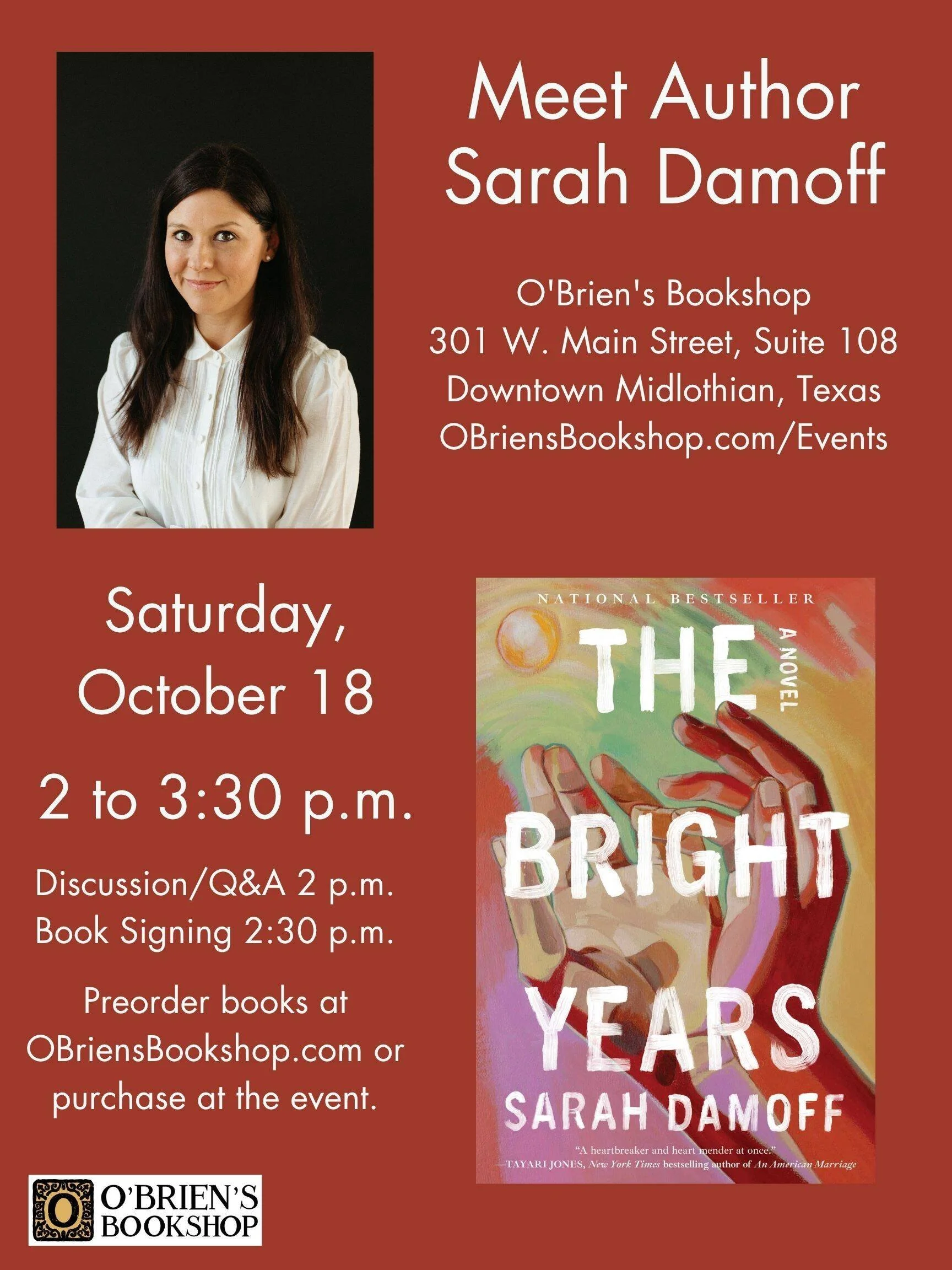 Discussion & Book Signing at O'Brien's Bookshop (Midlothian, TX)