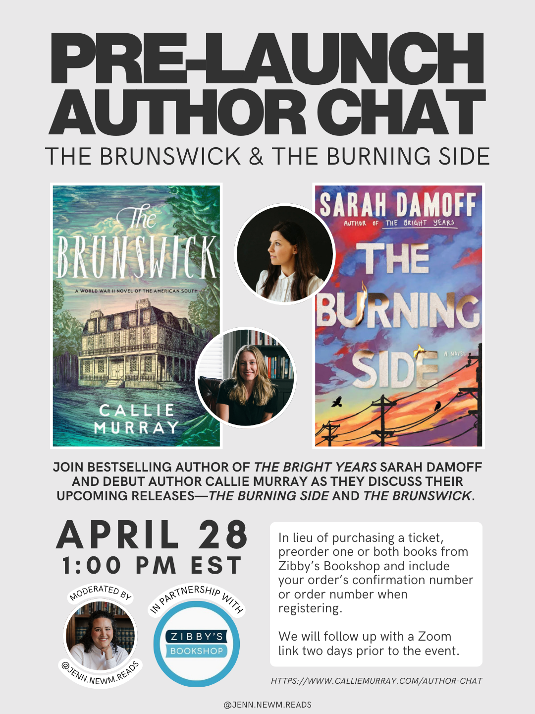 Pre-Launch Chat with Callie Murray (Virtual)