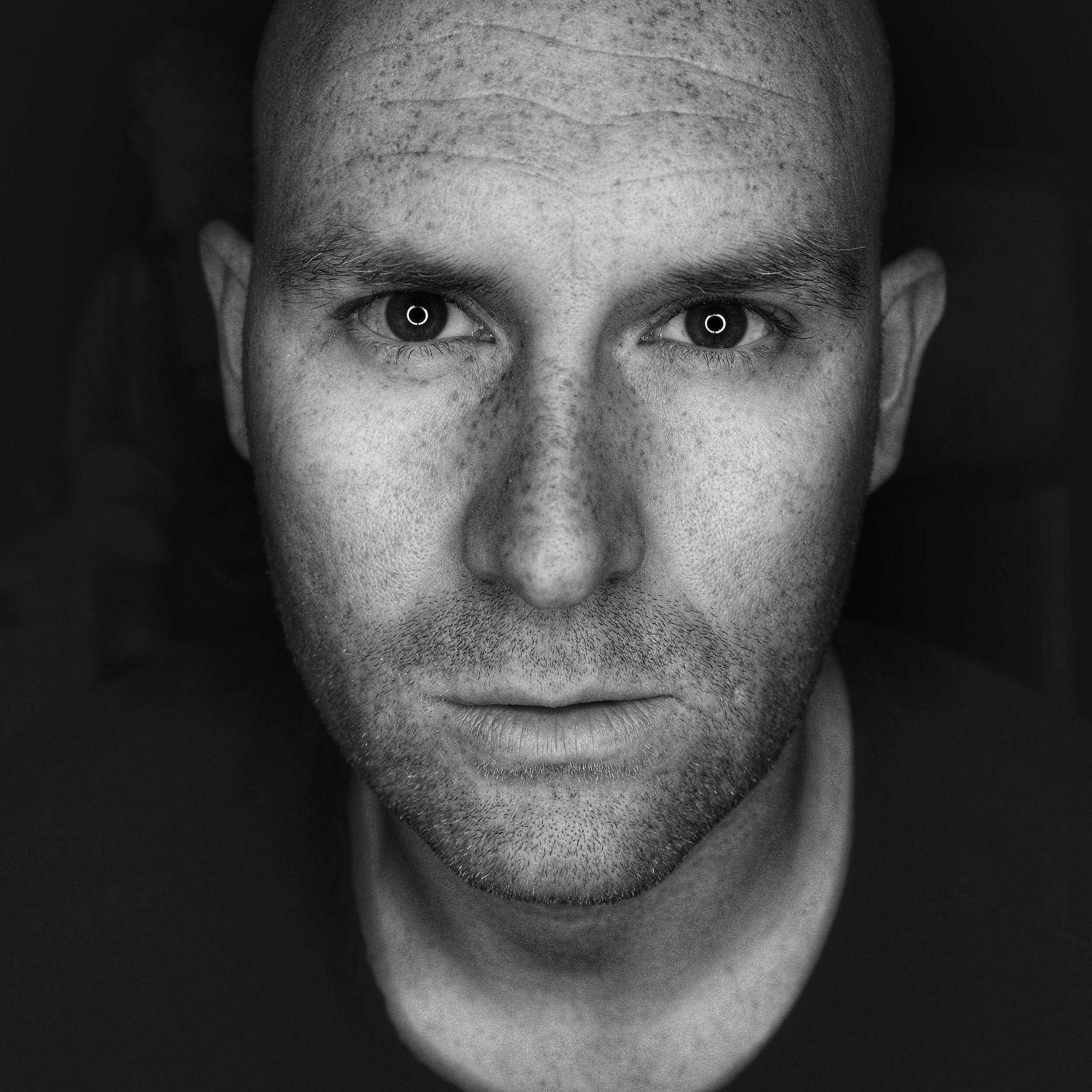 The cool bald look for middle aged men