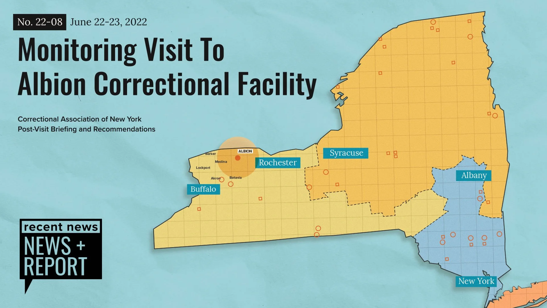 Correctional Association of New York Releases Report from Monitoring at Albion Correctional Facility