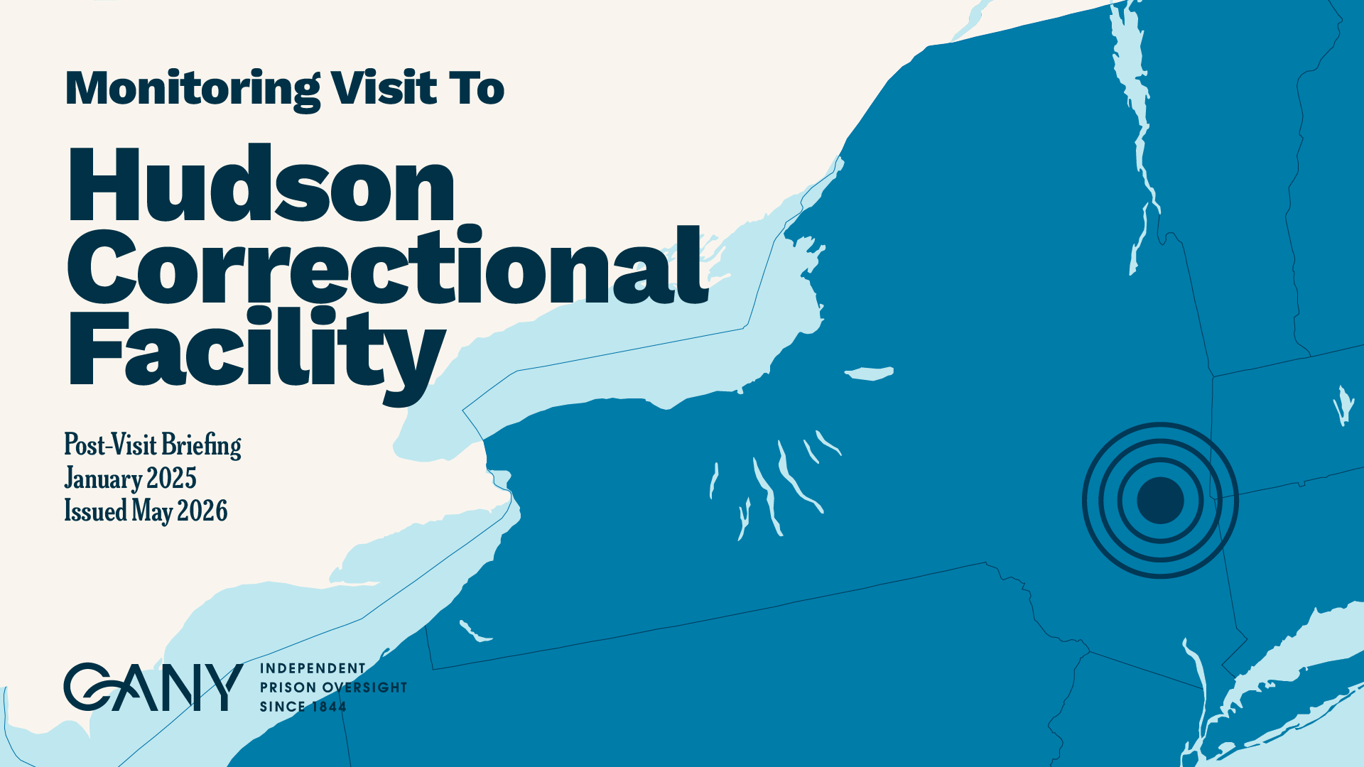CANY Releases Report following Monitoring at Hudson Correctional Facility&nbsp;