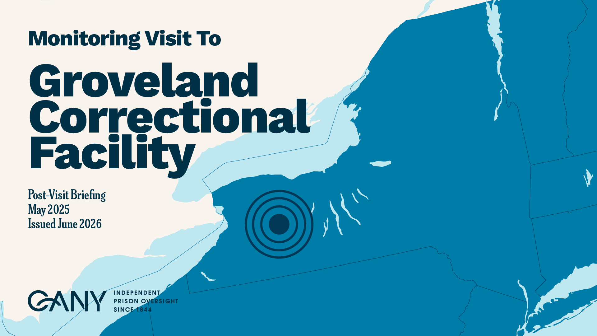 CANY Releases Monitoring Report on Groveland Correctional Facility 