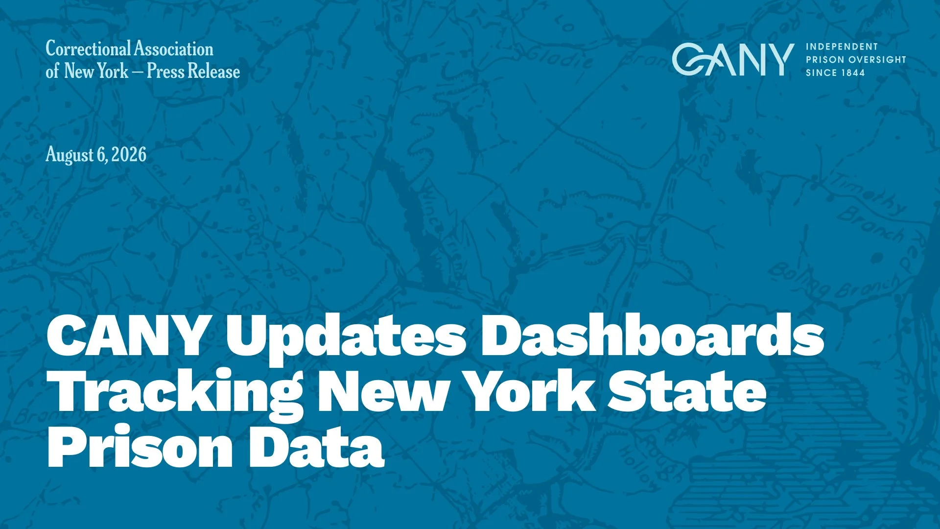 CANY Updates Dashboards Tracking New York State Prison Data