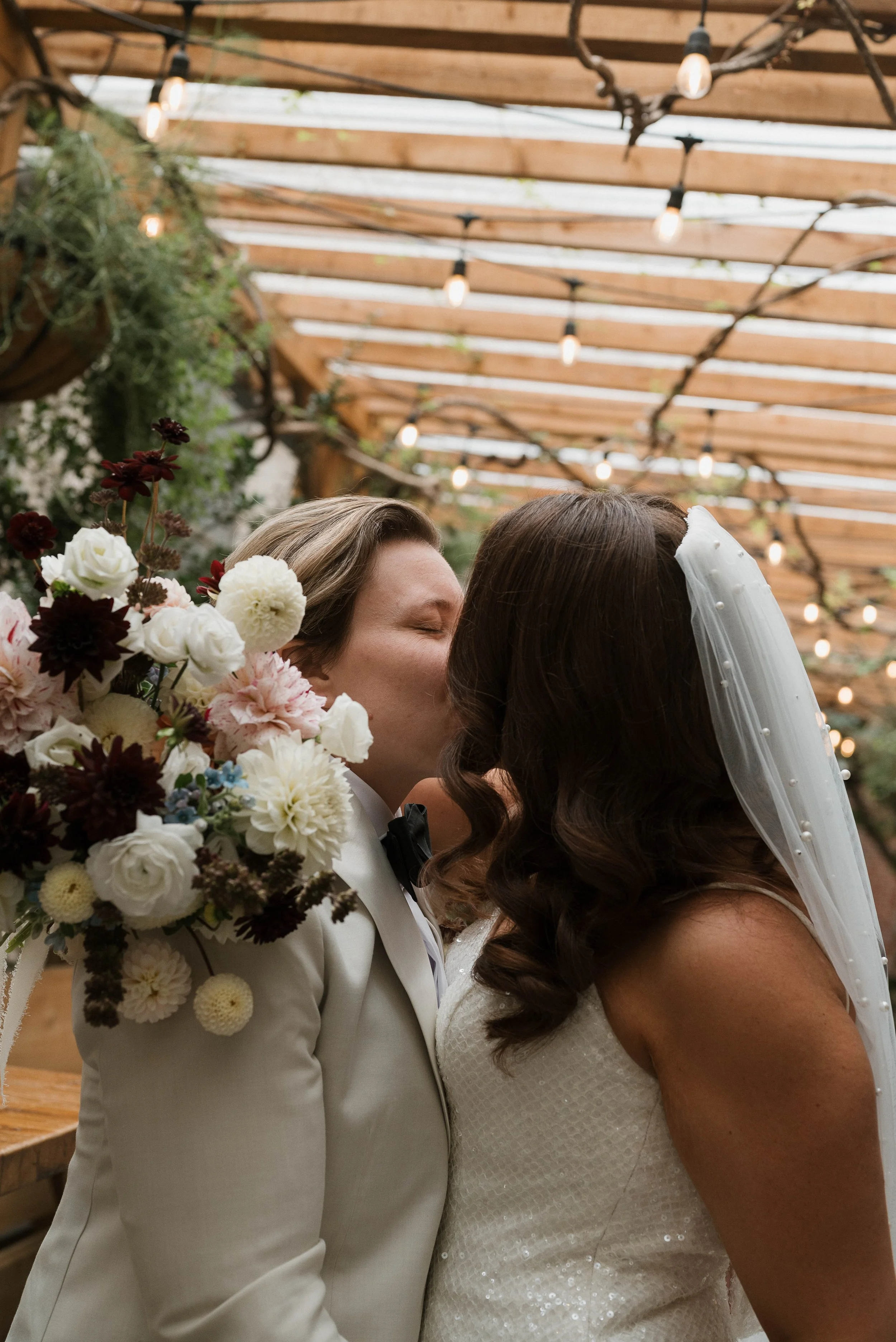 Greenhouse Wedding Portraits at Osteria
