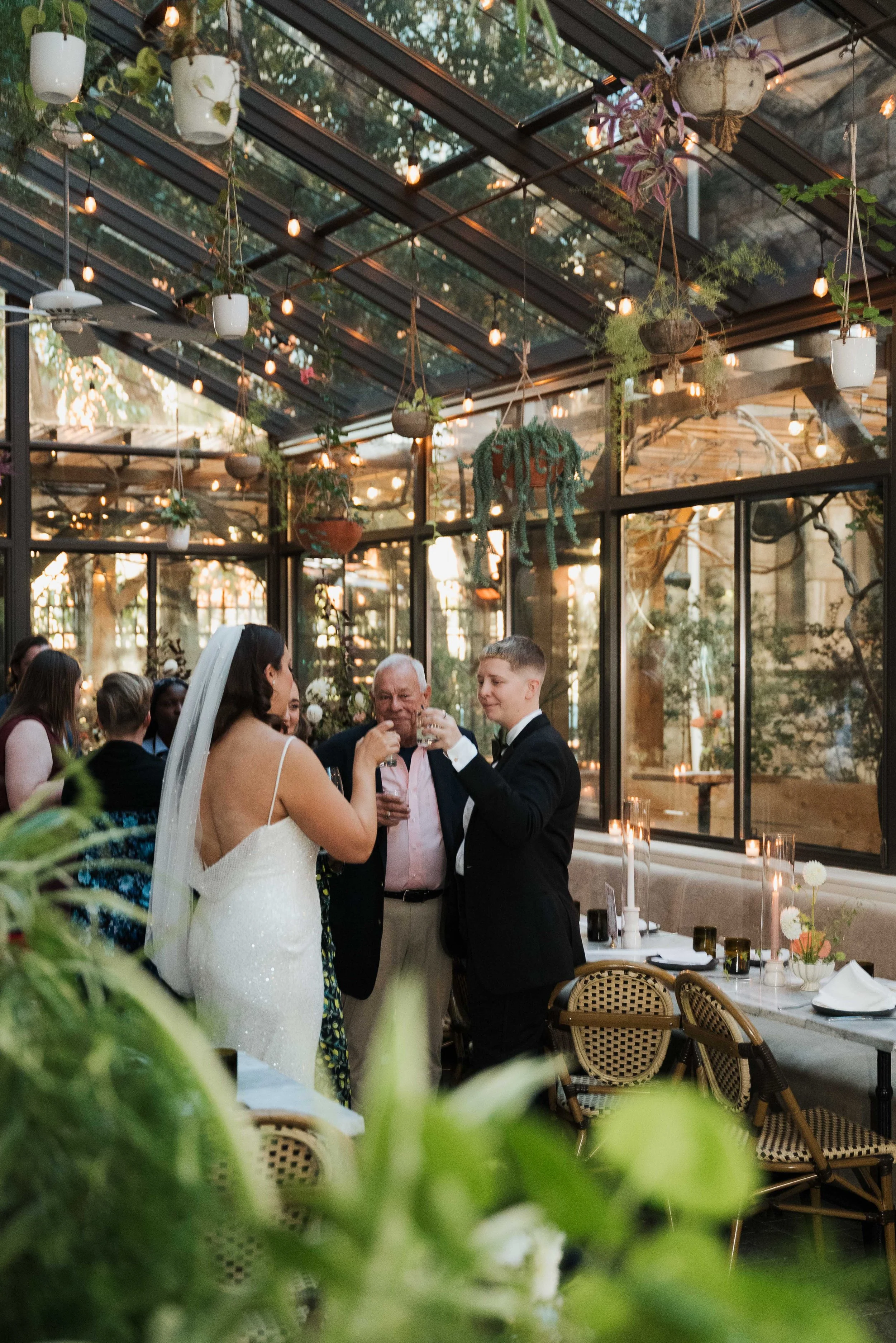 Cocktail Hour in the Osteria Greenhouse