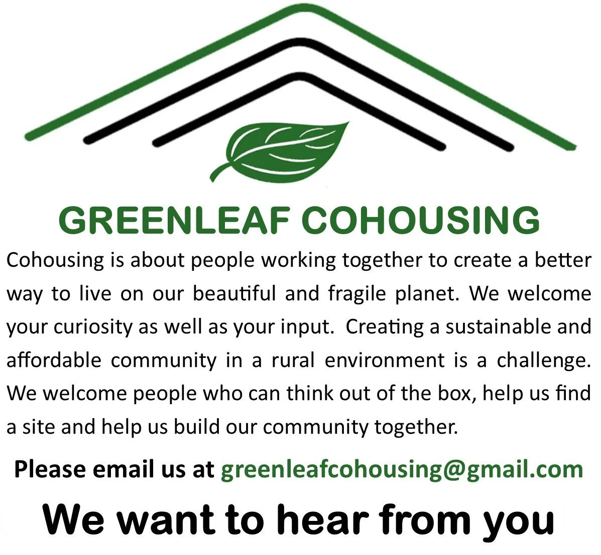 Contact us — GreenLeaf Cohousing