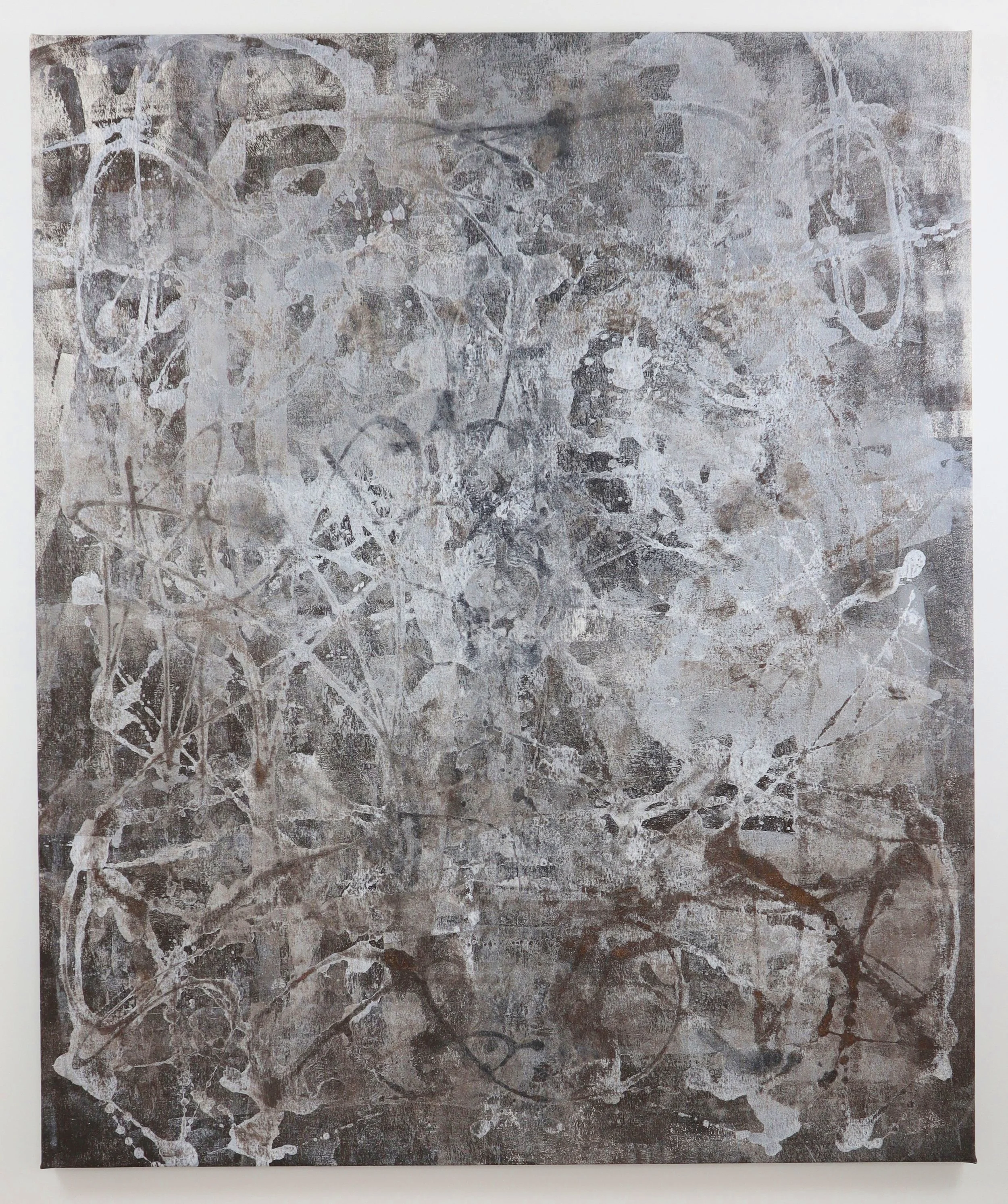 Born of Water, Wind, and Sand. Acrylic on canvas. 53 x 64 inches, 2023