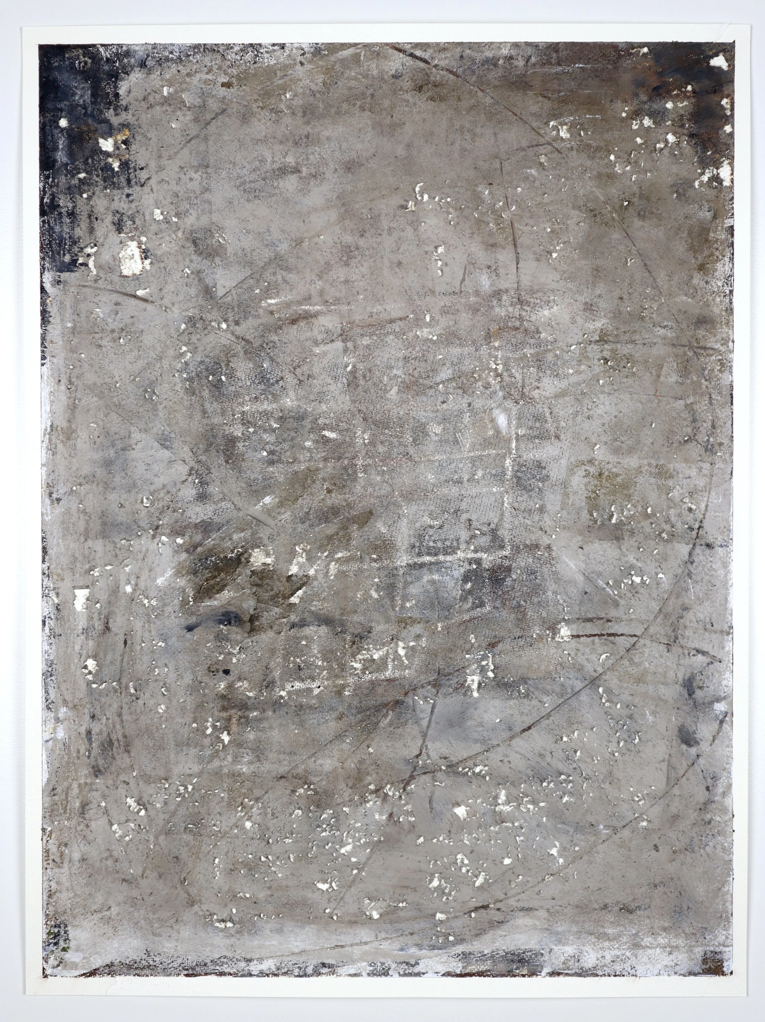 Through the Vortex Channel No. 3:13, 
Smoky Quartz. Acrylic and oil pastel on watercolor paper, 18 x 24 inches, 2022