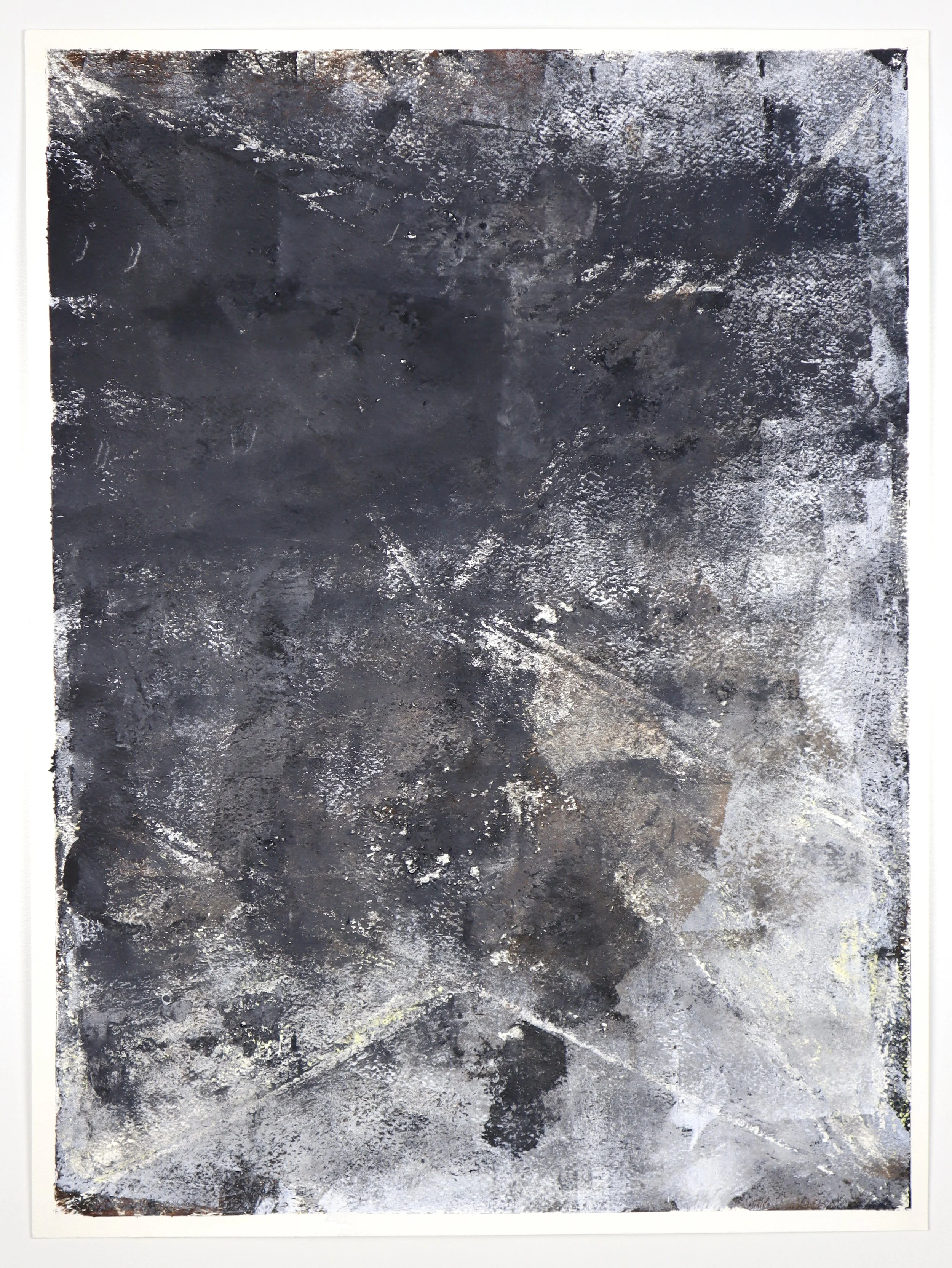 Through the Vortex Channel No. 2:12, 
Smoky Quartz. Acrylic and oil pastel on watercolor paper, 18 x 24 inches, 2022