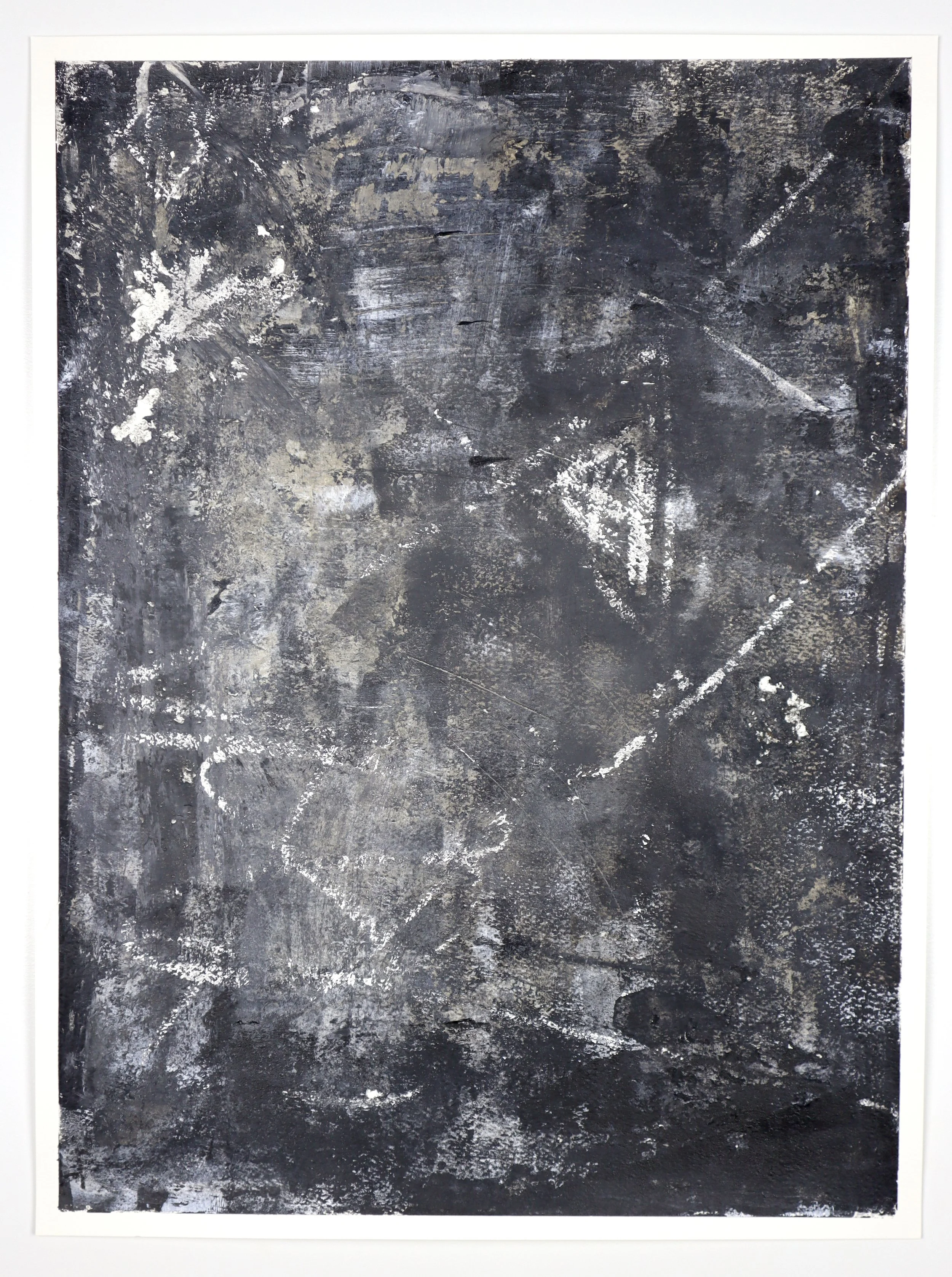 Through the Vortex Channel No. 6:16, 
Smoky Quartz. Acrylic and oil pastel on watercolor paper, 18 x 24 inches, 2022