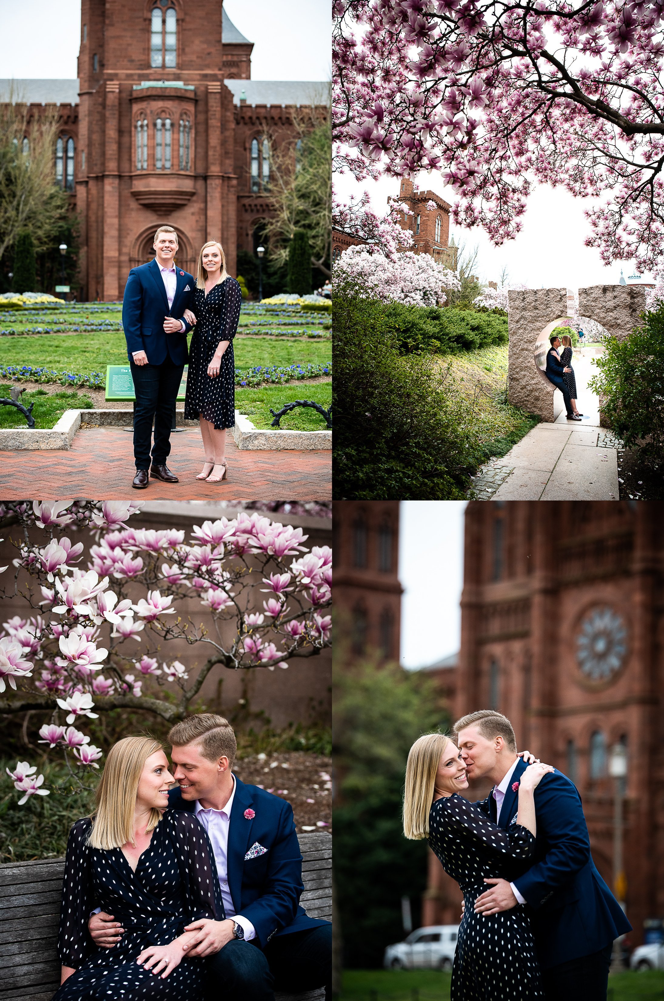 engagement session at Smithsonian castle 
