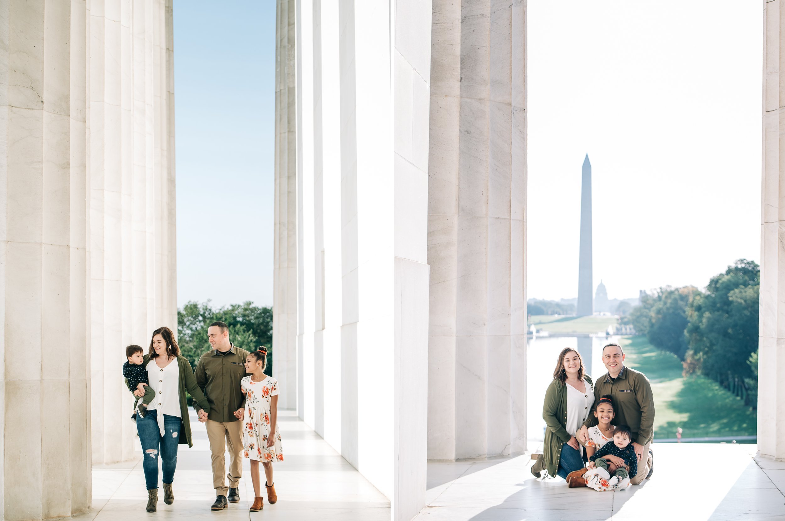 Sunrise Family Session at Lincoln Memorial