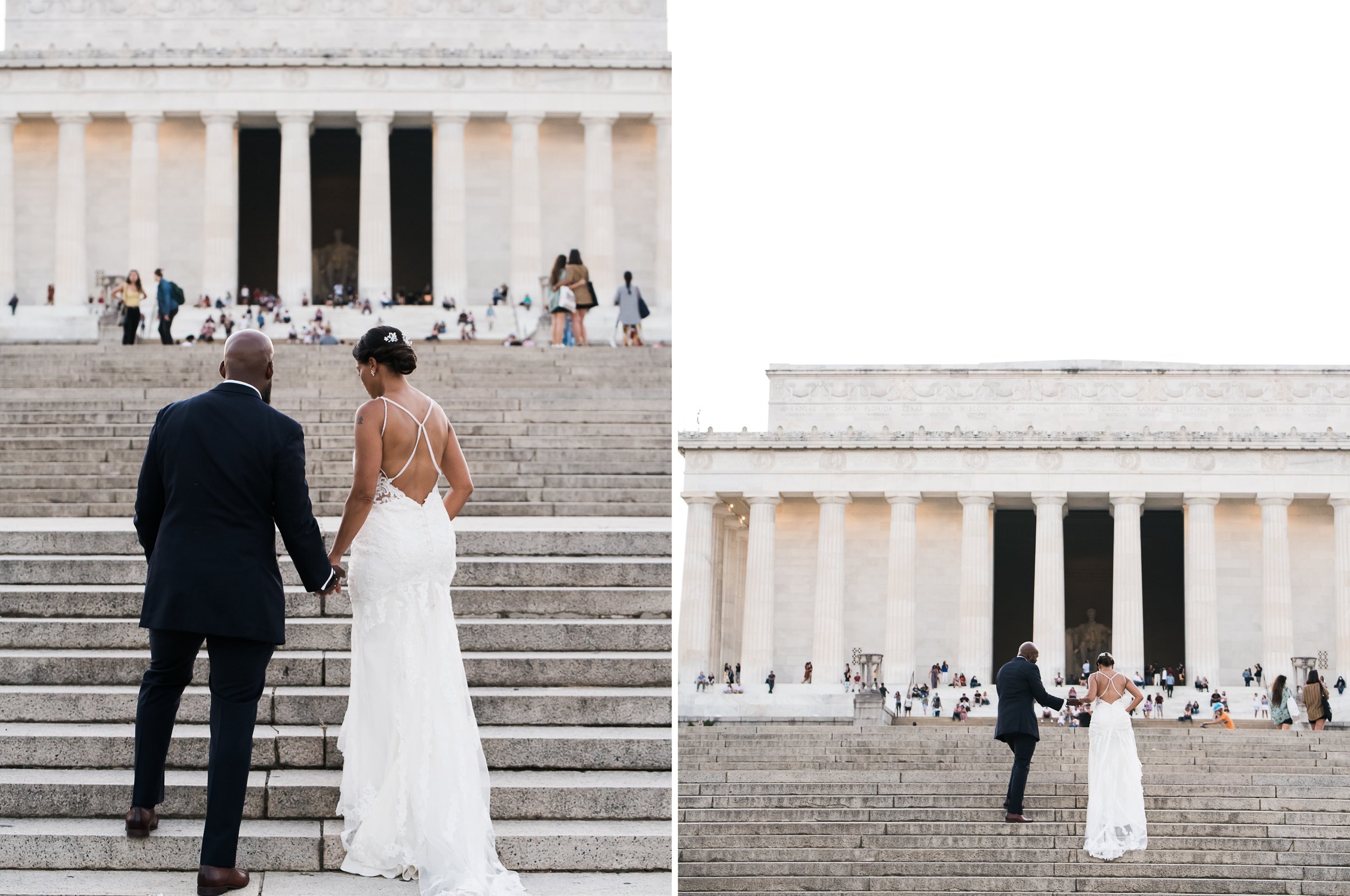  Lincoln memorial wedding photo 