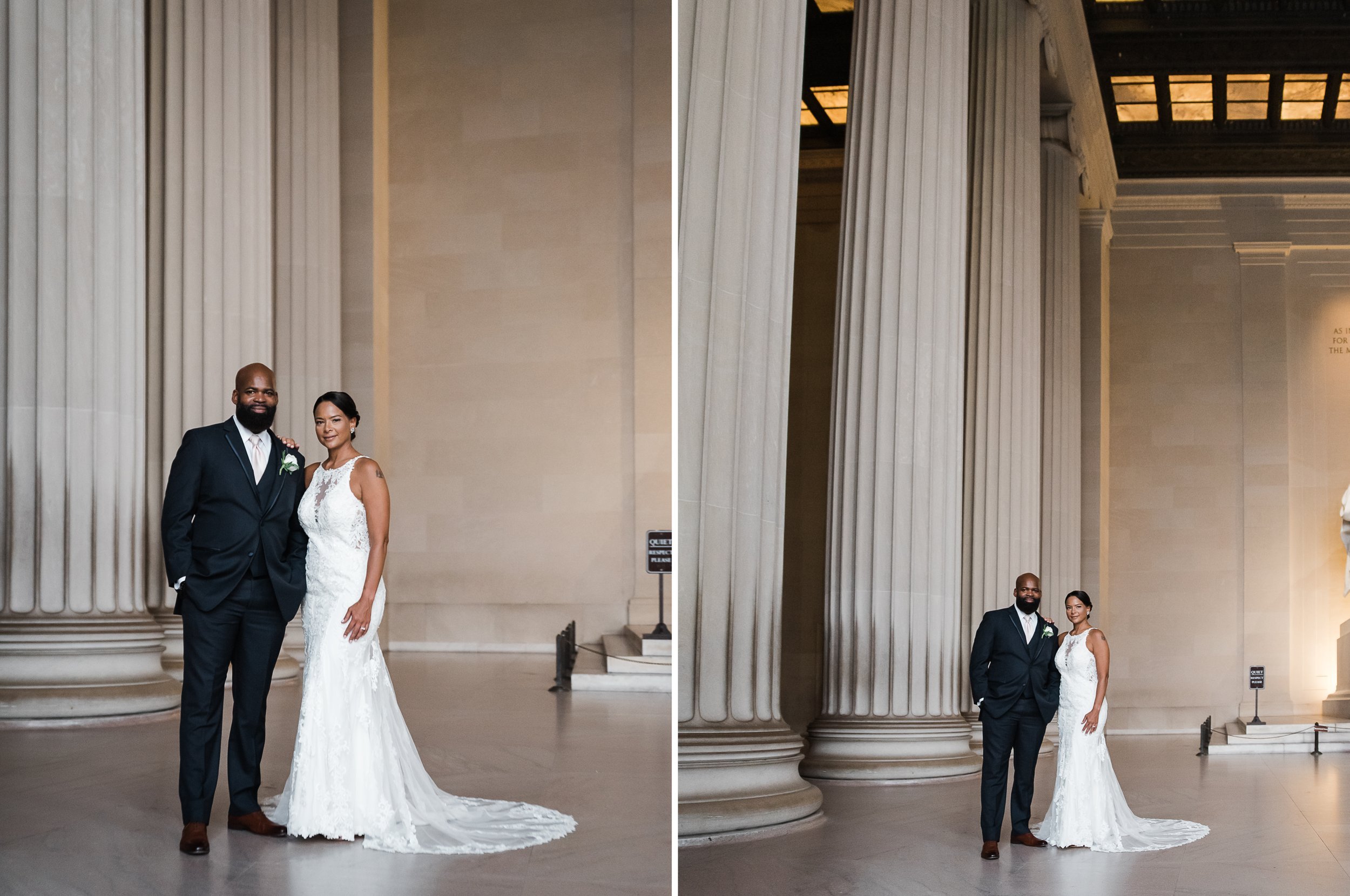  Lincoln memorial wedding photo 